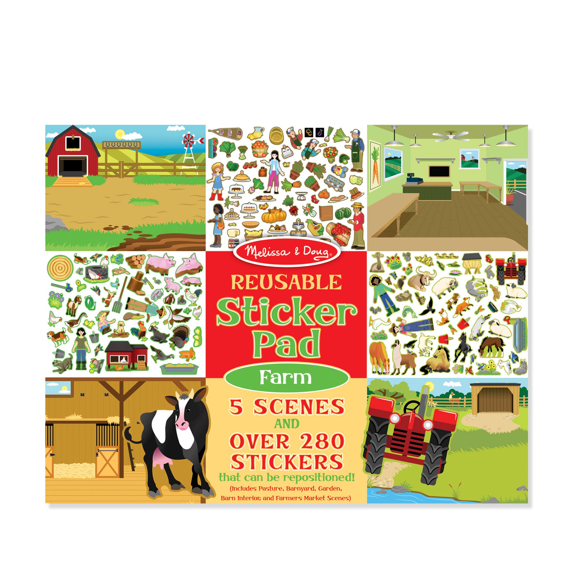 Melissa & Doug Reusable Sticker Pad - Farm