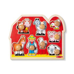 Melissa & Doug Farm Friends Jumbo Peg Puzzle - 8 Pieces