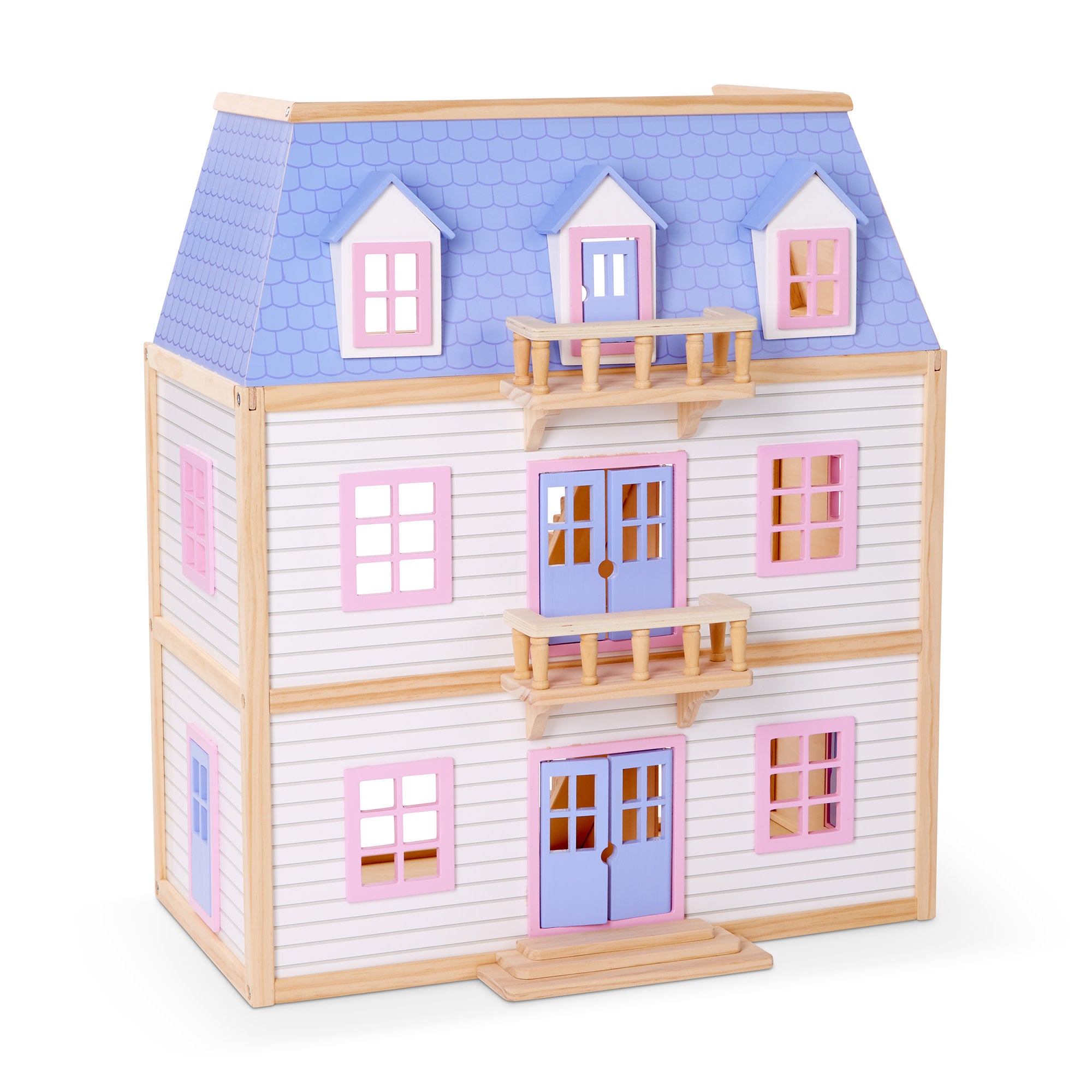 Melissa & Doug Wooden Multi-Level Dollhouse