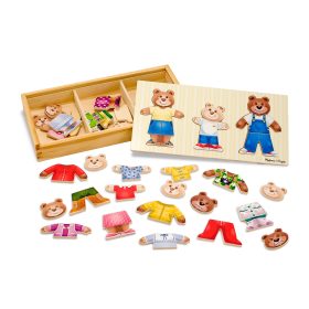 Melissa & Doug Bear Family Dress-Up Puzzle - 45 Pieces