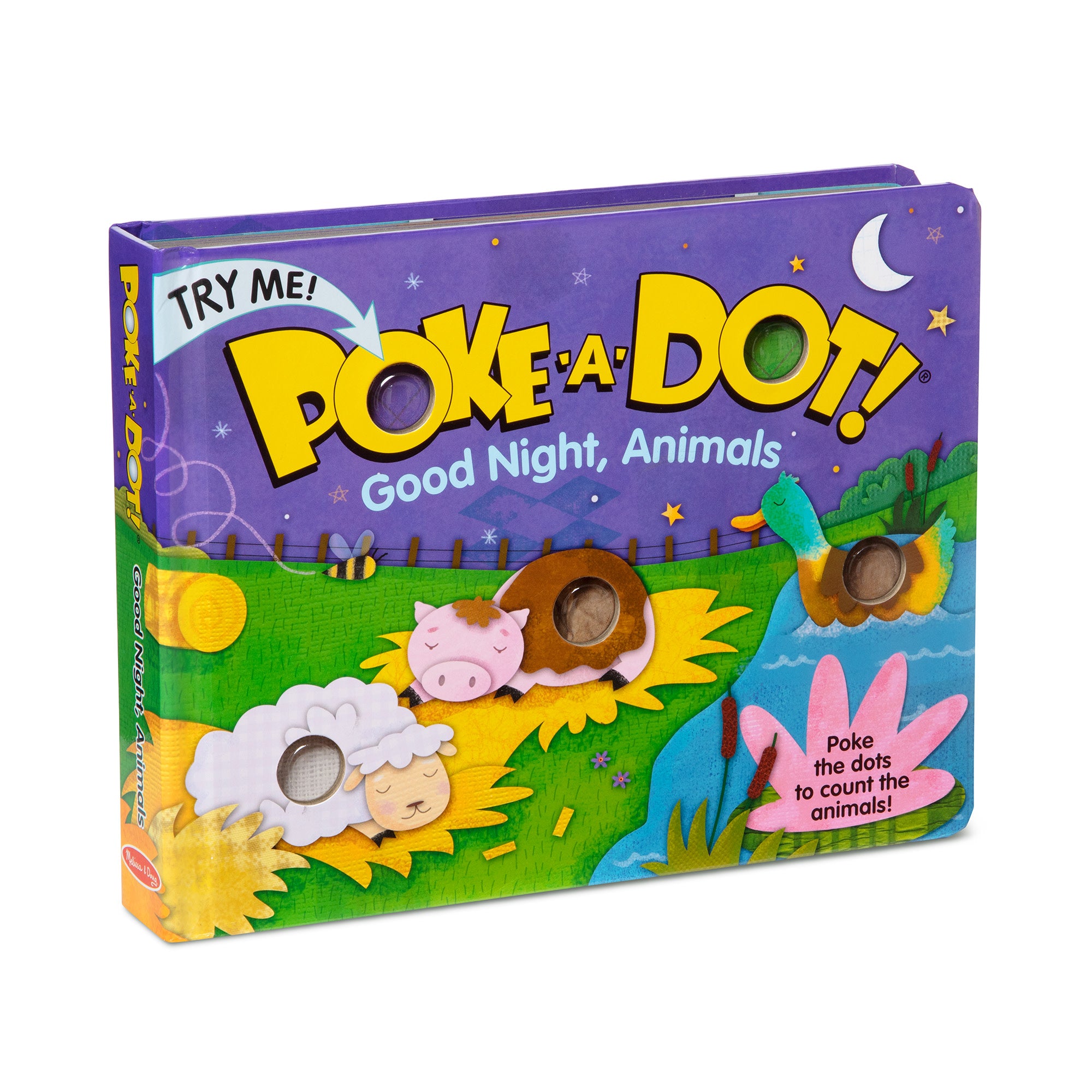 Melissa & Doug Poke-a-Dot: Good Night, Animals Board Book