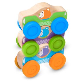 Melissa & Doug Wooden Animal Stacking Cars