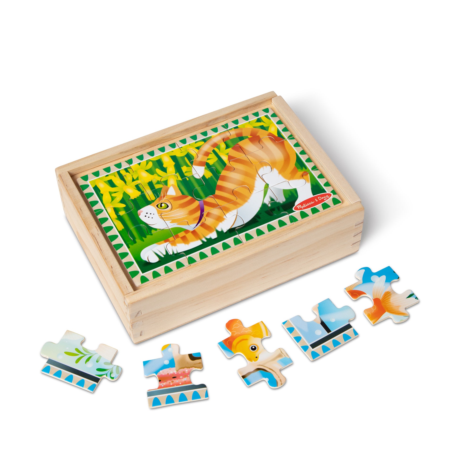 Melissa & Doug Wooden Jigsaw Puzzles in a Box - Pets - Image 8