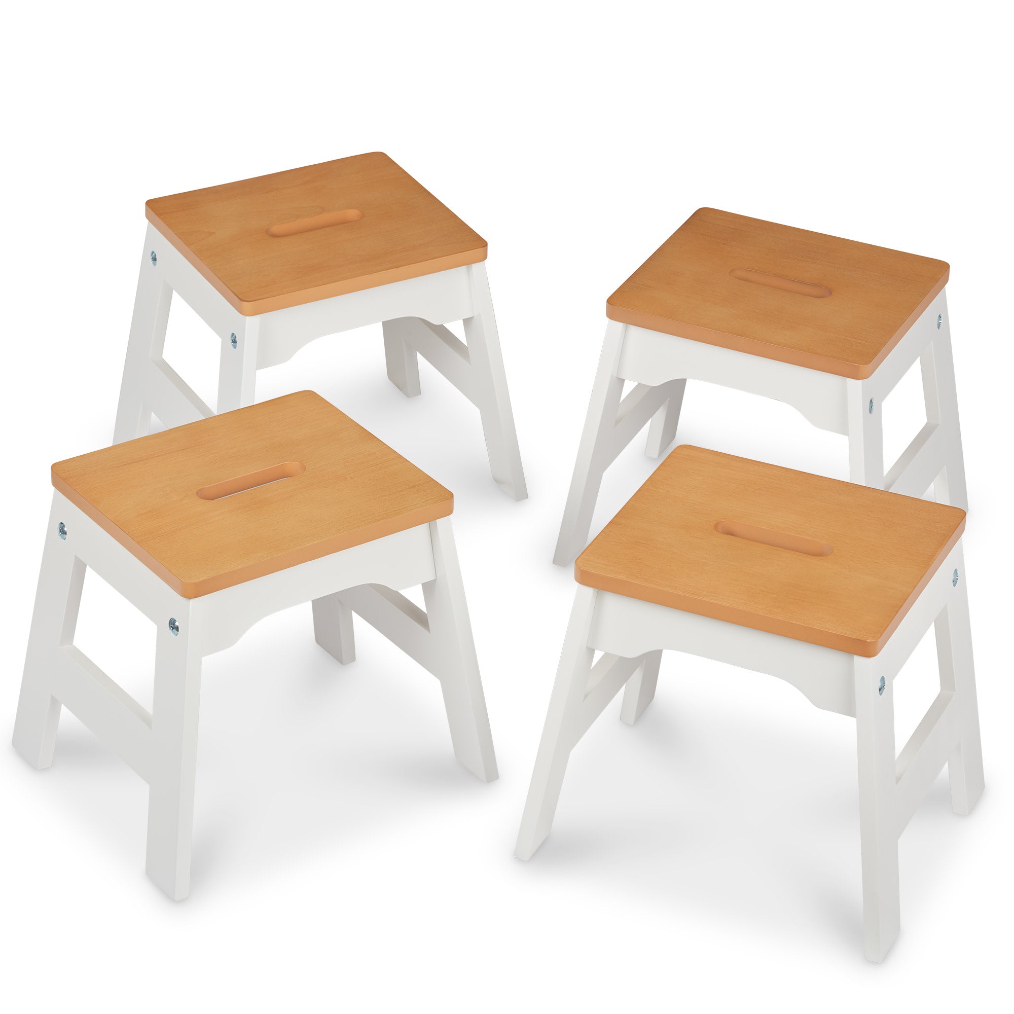 Melissa & Doug Wooden Stools ?C Set of 4