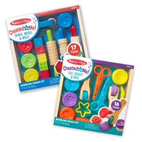 Melissa & Doug Clay Activity 2-Pack: Shape, Model & Mold; Cut, Sculpt & Stamp