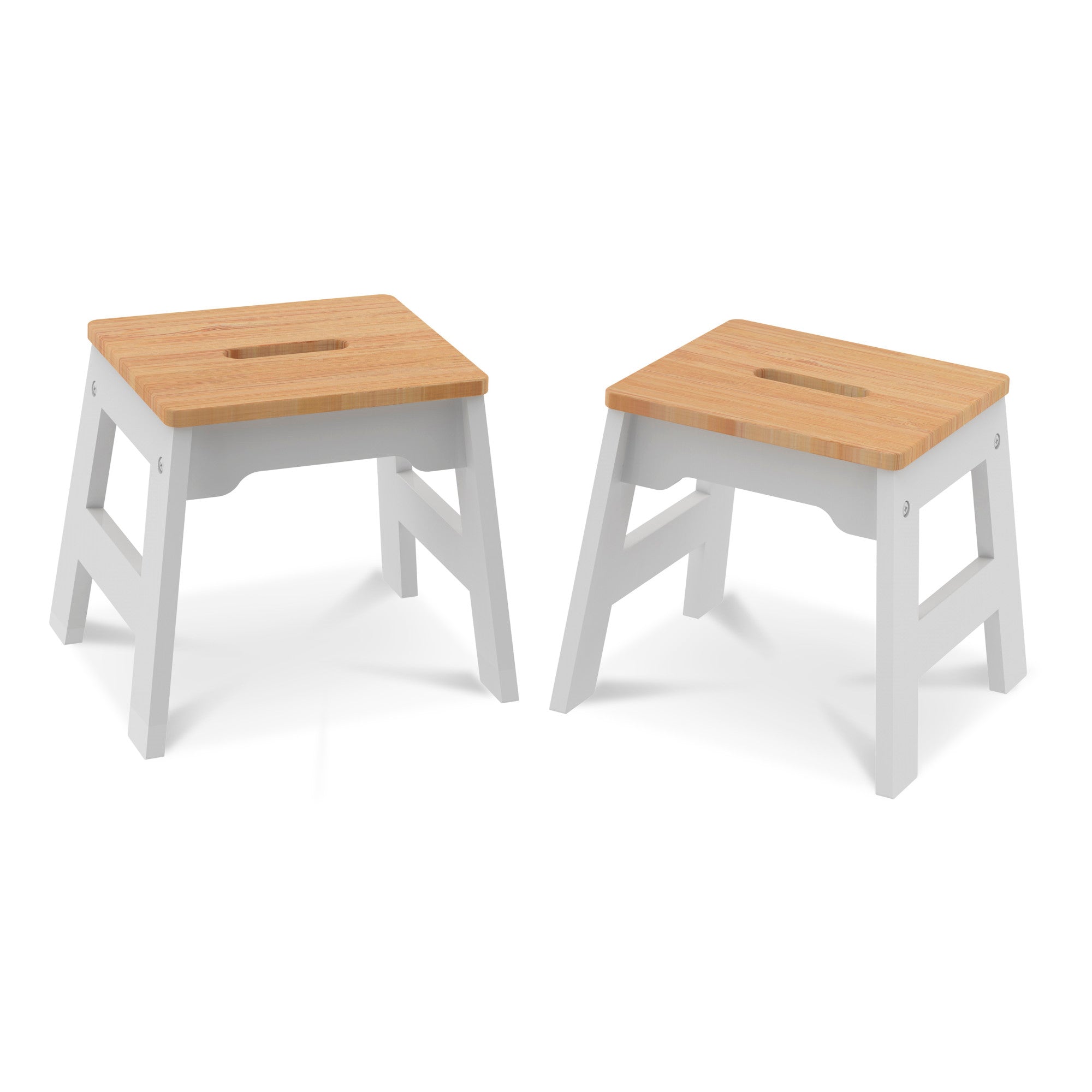 Melissa & Doug Wooden Stools ?C Set of 2