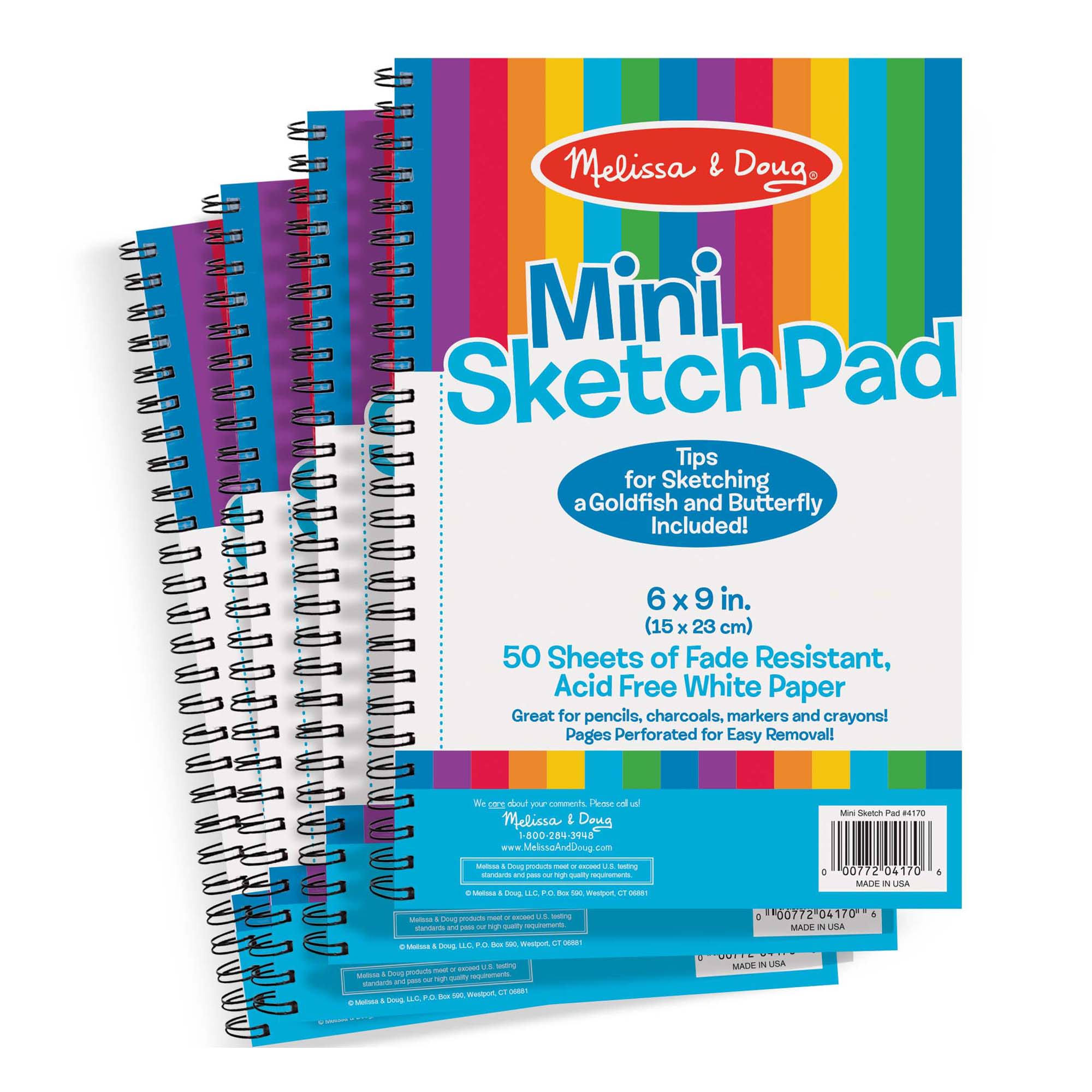 Melissa & Doug Mini Sketch Pad 4-Pack