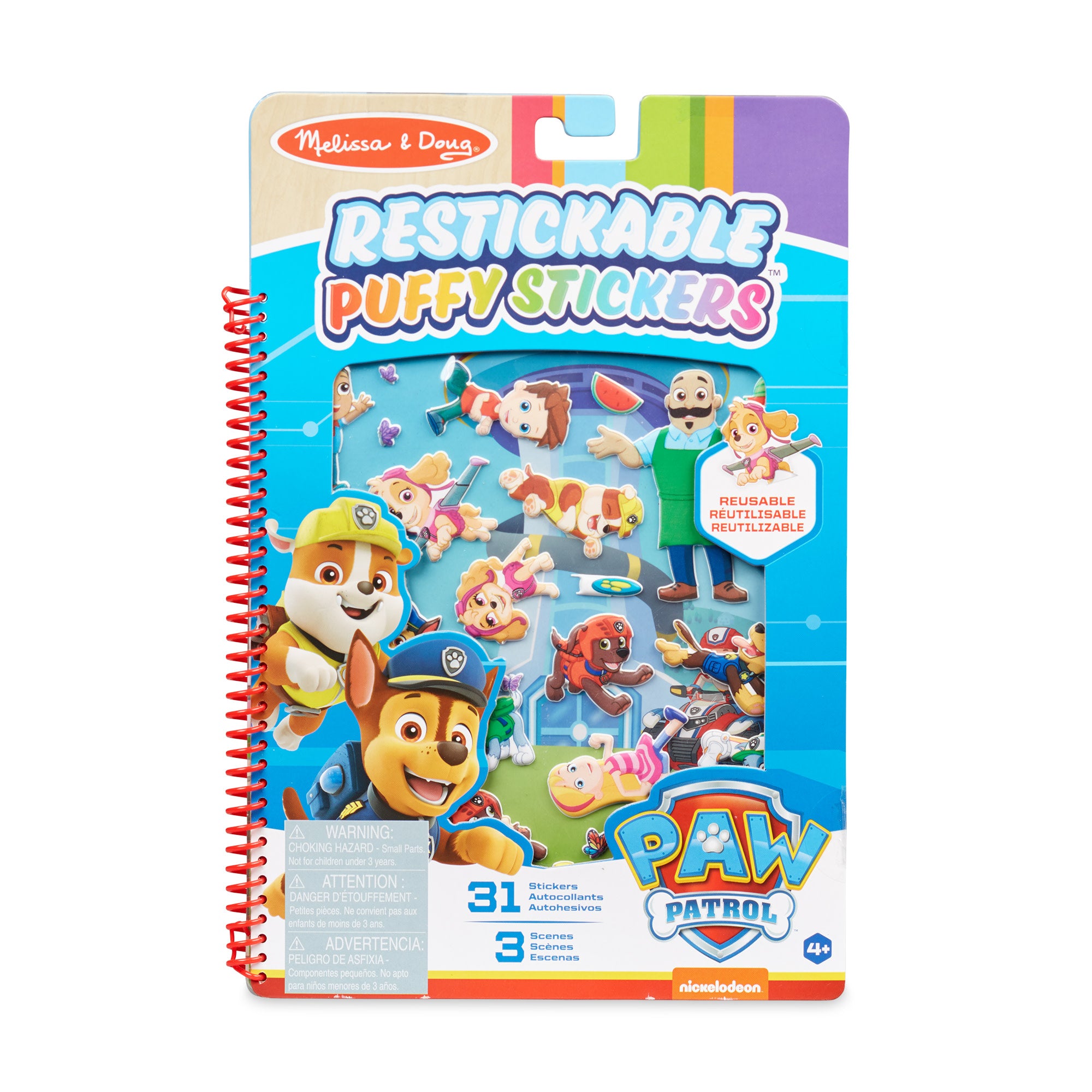 Melissa & Doug PAW Patrol Restickable Puffy Stickers - Adventure Bay