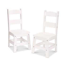 Melissa & Doug Wooden Chair Pair  - White