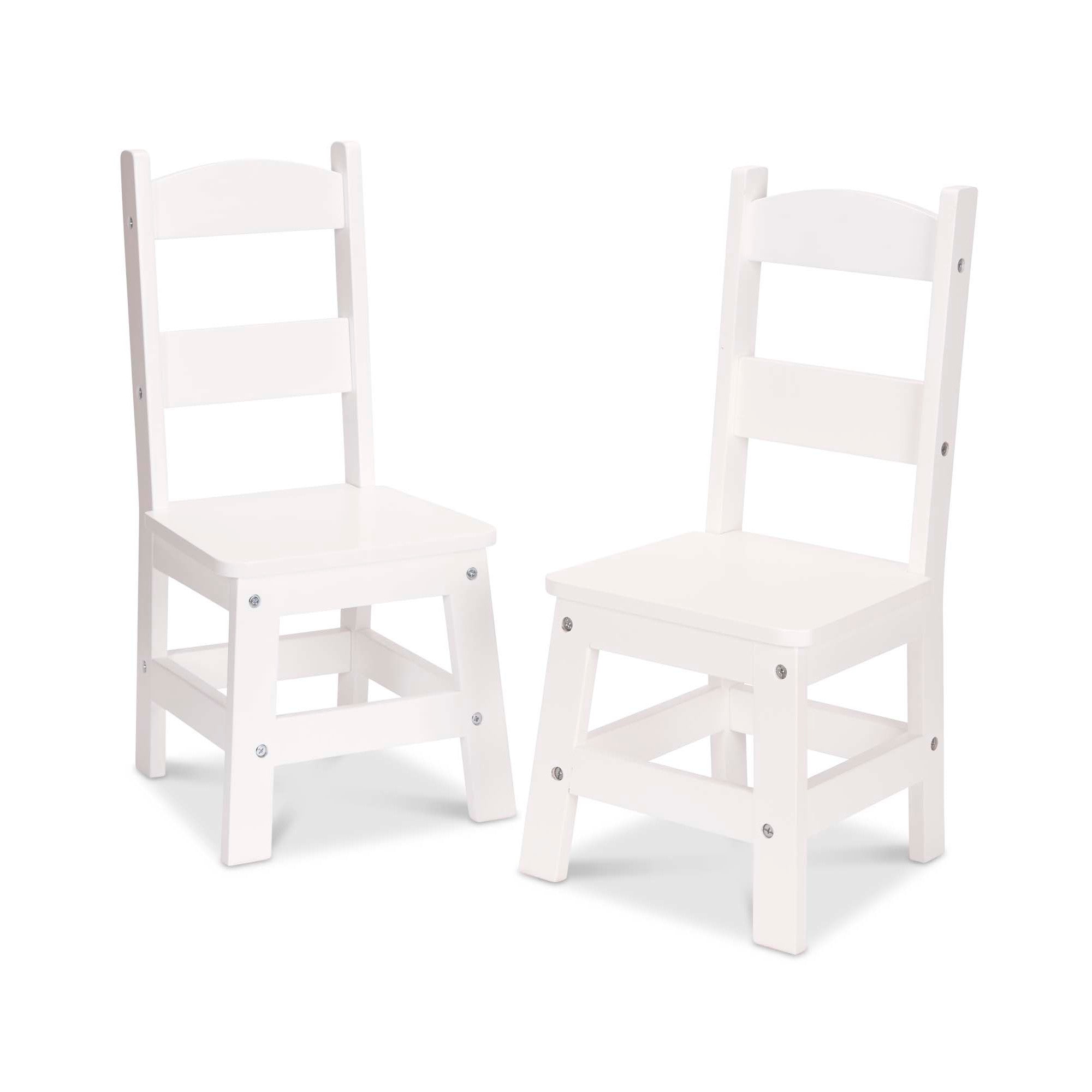 Melissa & Doug Wooden Chair Pair - White