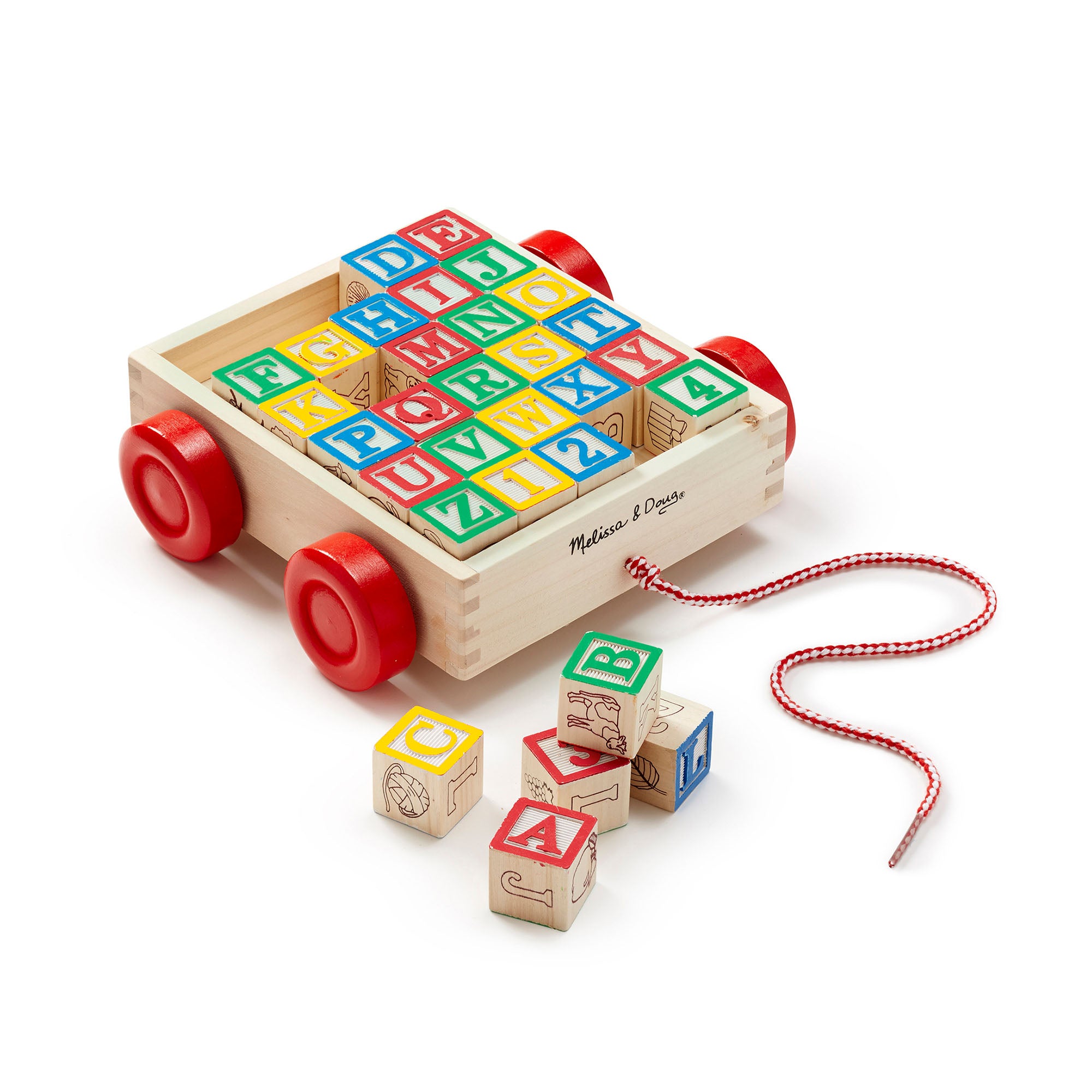 Melissa & Doug Classic ABC Block Cart