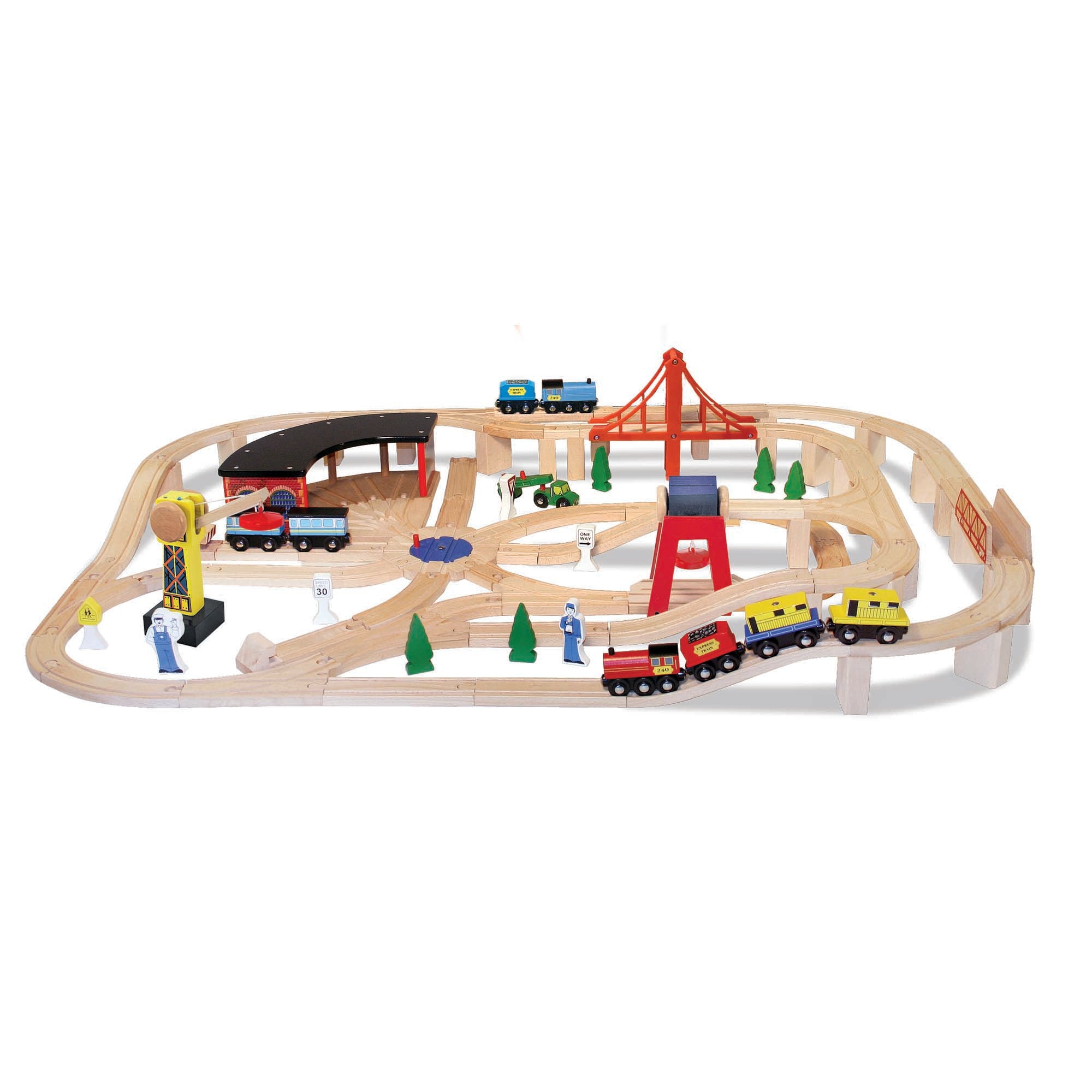 Melissa & Doug Wooden Railway Set - Image 7