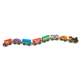 Melissa & Doug Magnetic Wooden Train Cars