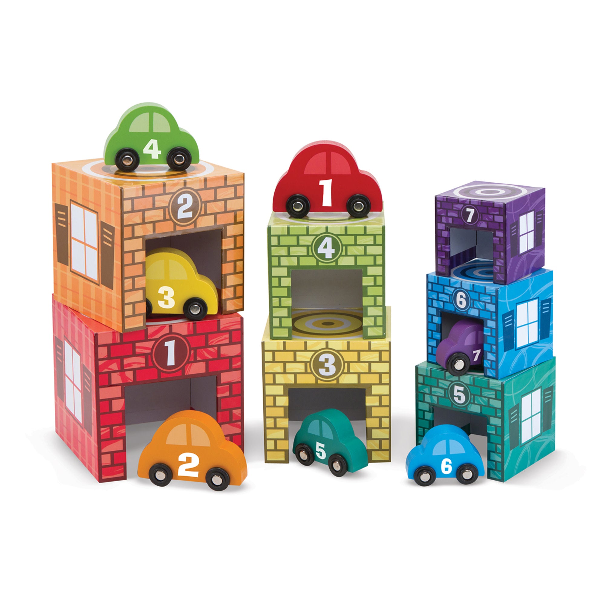 Melissa & Doug Nesting & Sorting Garages & Cars - Image 9