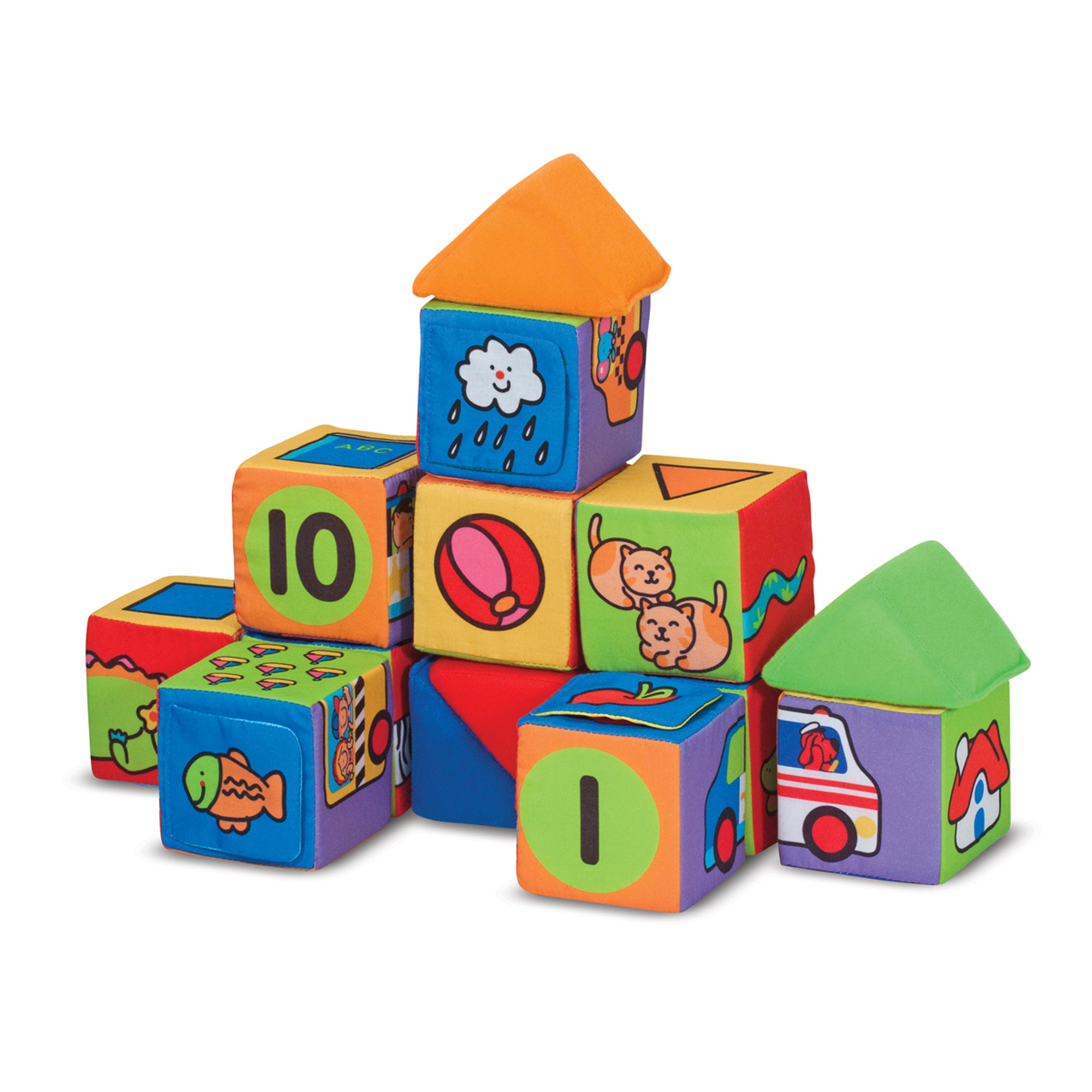 Melissa & Doug K's Kids Match and Build Soft Blocks