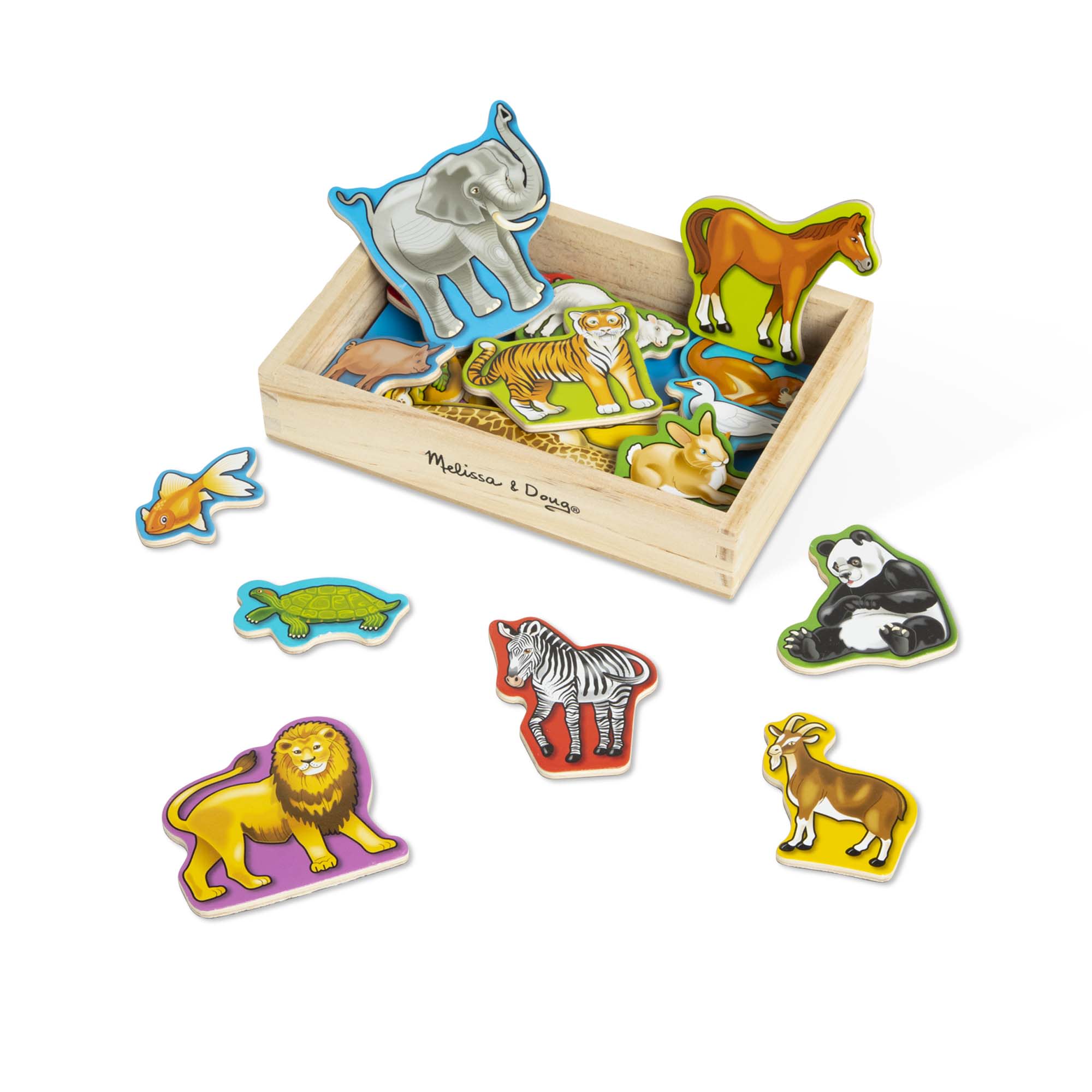 Melissa & Doug Wooden Animal Magnets