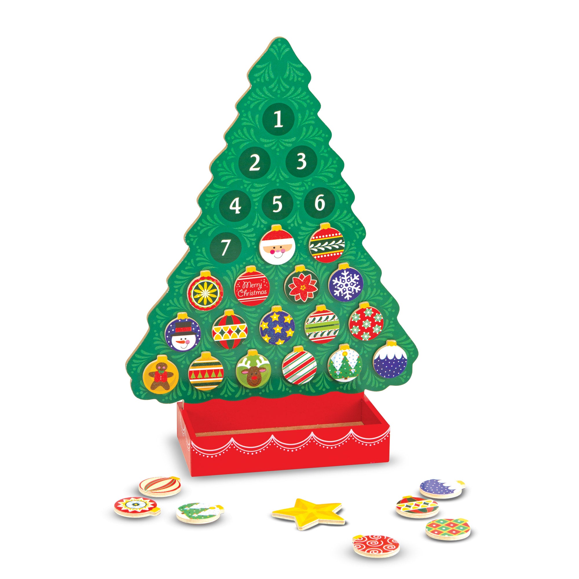 Melissa & Doug Countdown to Christmas Wooden Seasonal Calendar