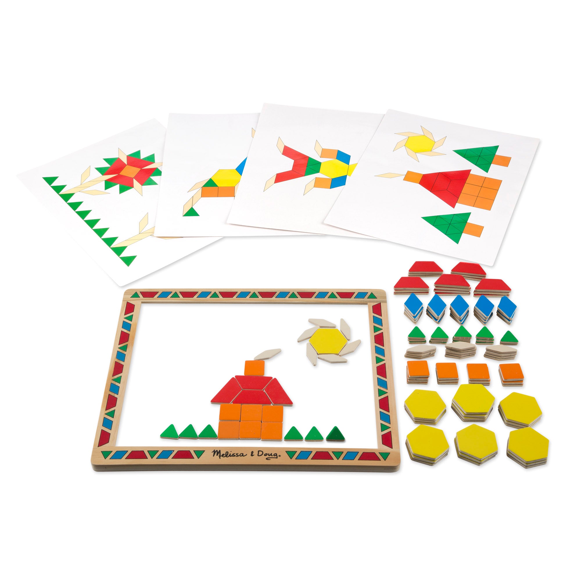 Melissa & Doug Wooden Magnetic Pattern Block Kit