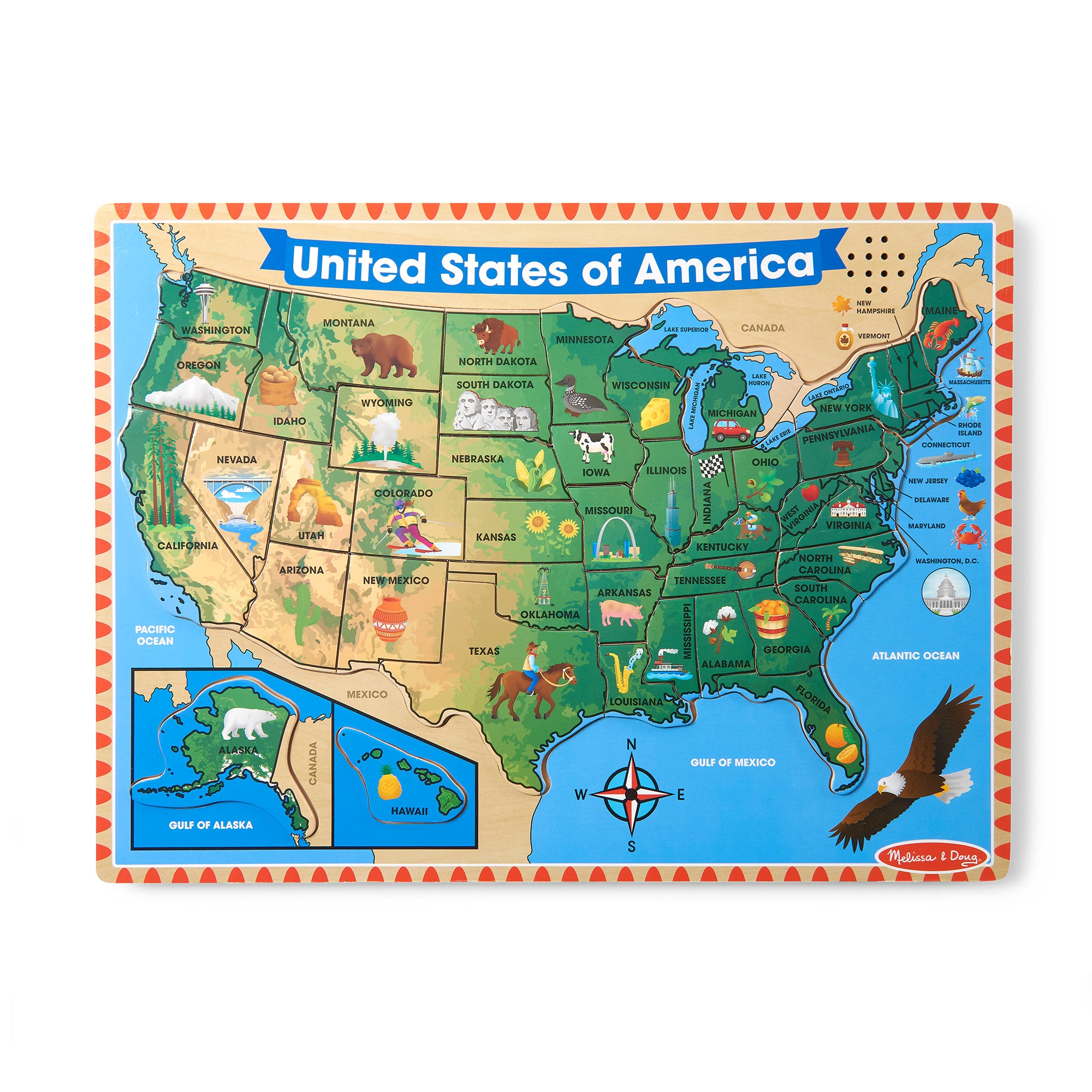 Melissa & Doug U.S.A. Sound Puzzle - 40 Pieces