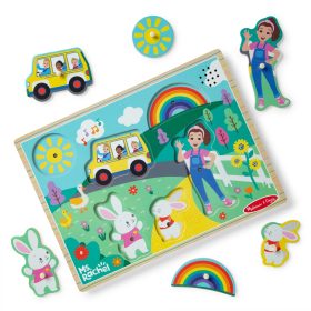 Melissa & Doug Ms. Rachel? Wooden Song Puzzle ?C 6 Pieces