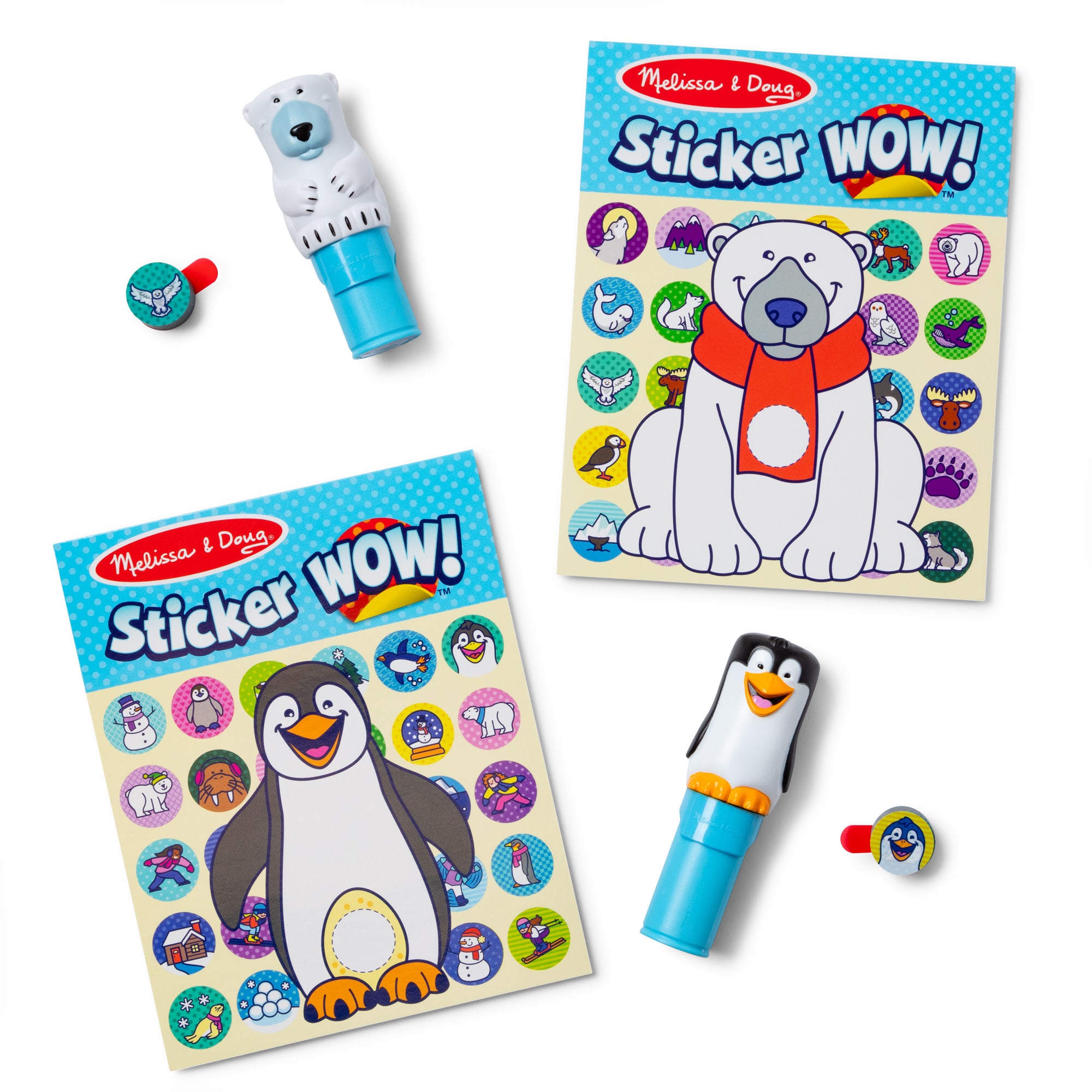 Melissa & Doug Sticker WOW!? Activity Pads & Sticker Stampers VALUE PACK - Winter