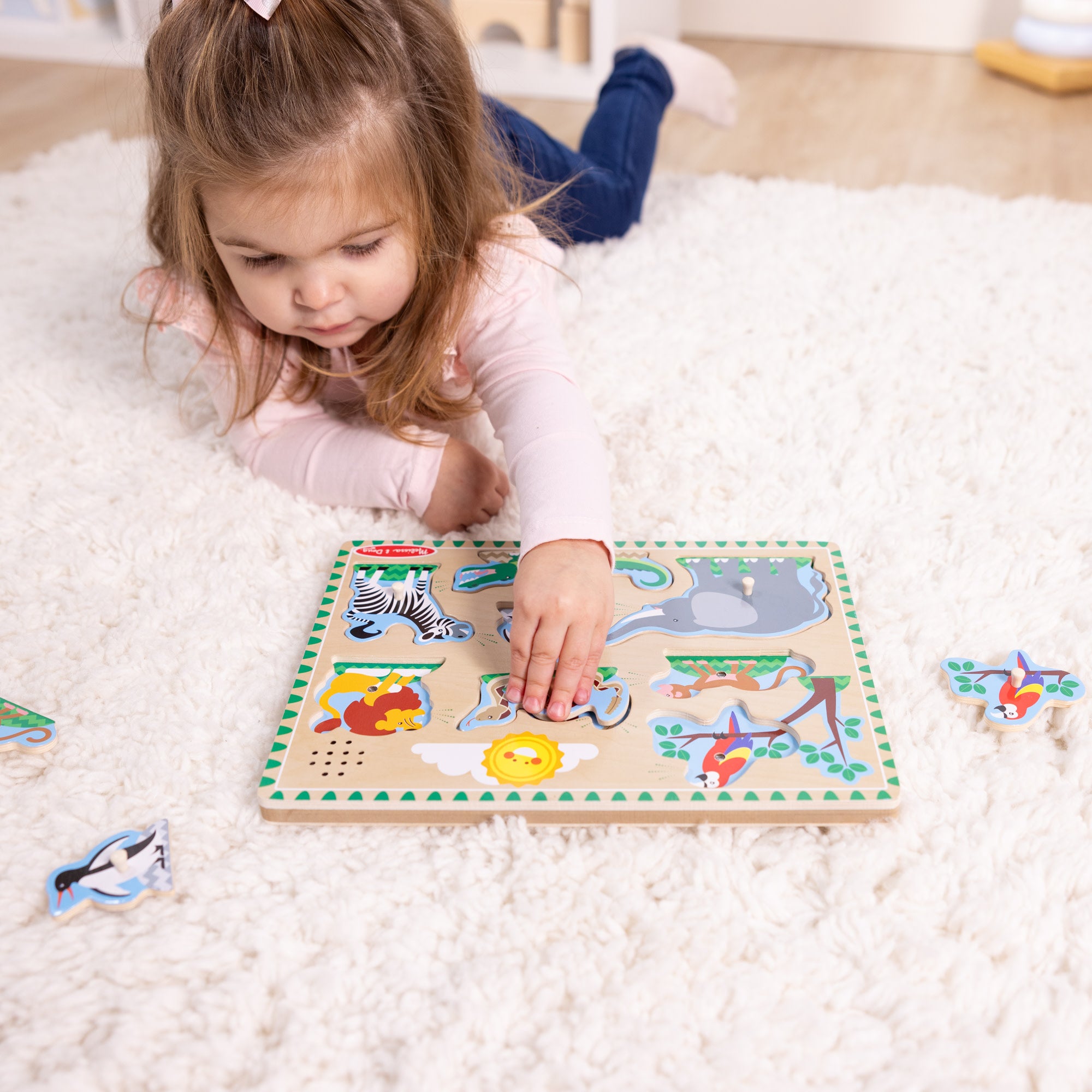 Melissa & Doug Zoo Animals Sound Puzzle - 8 Pieces - Image 6