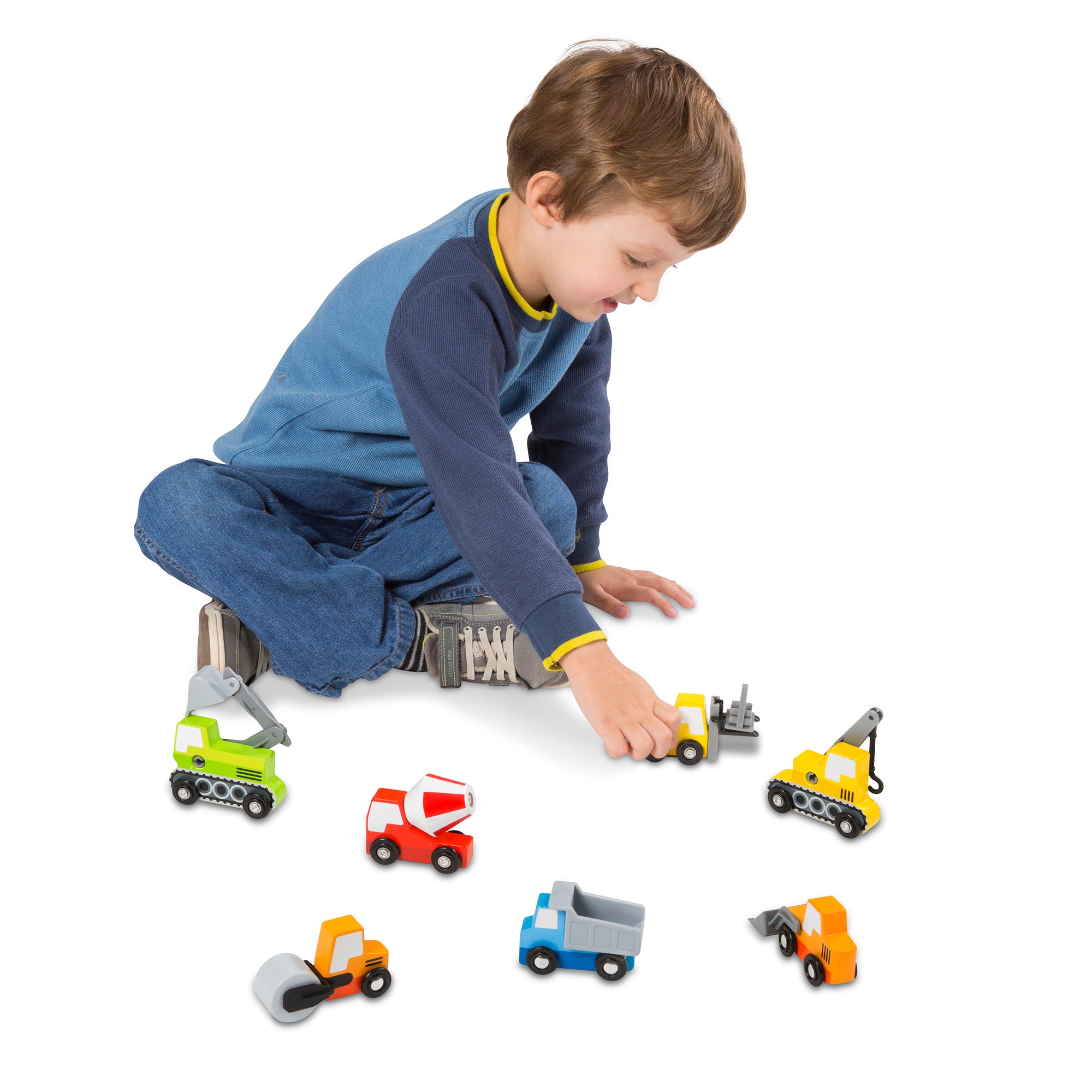 Melissa & Doug Wooden Construction Site Vehicles - Image 7