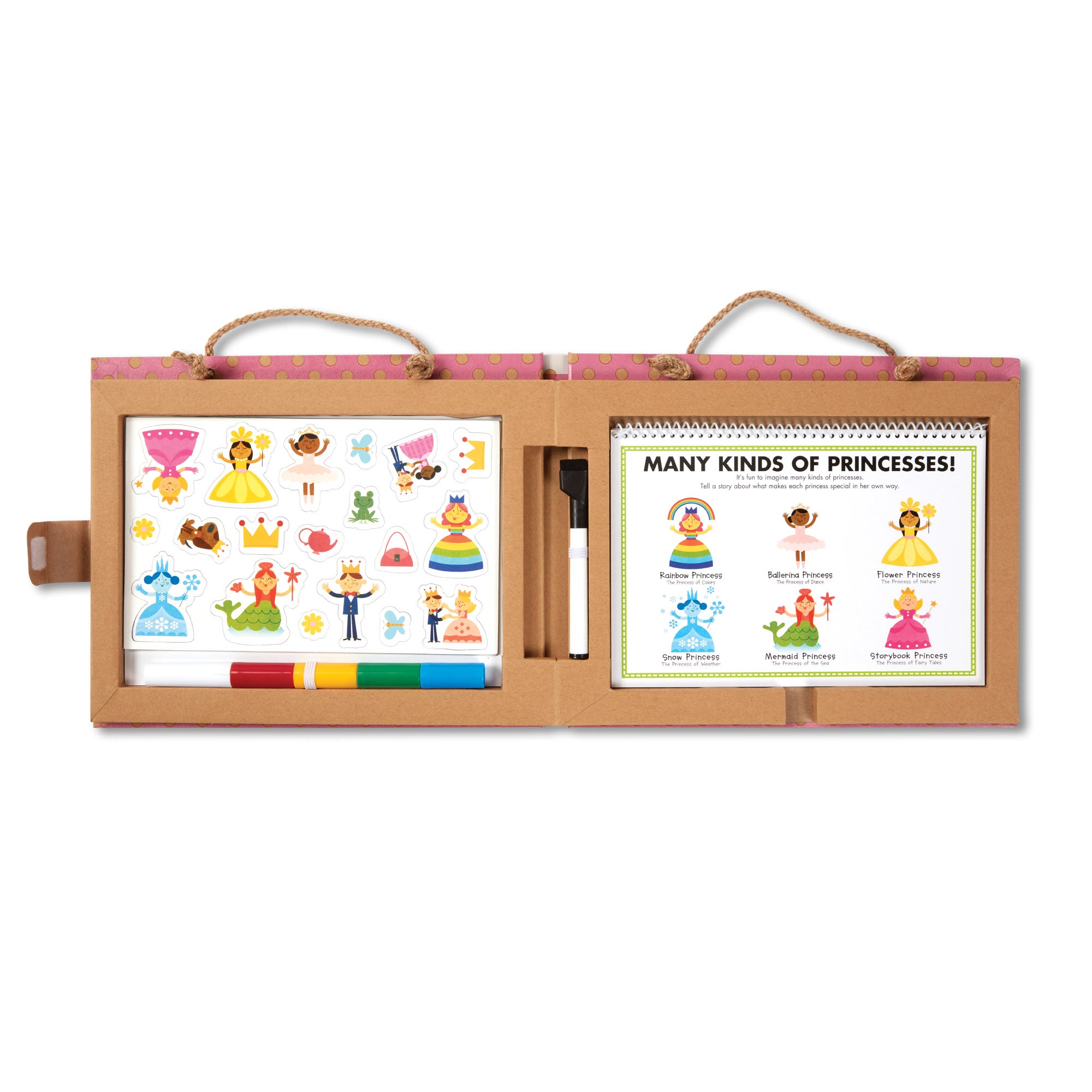 Melissa & Doug Natural Play: Play, Draw, Create Reusable Drawing & Magnet Kit ?C Princesses - Image 4