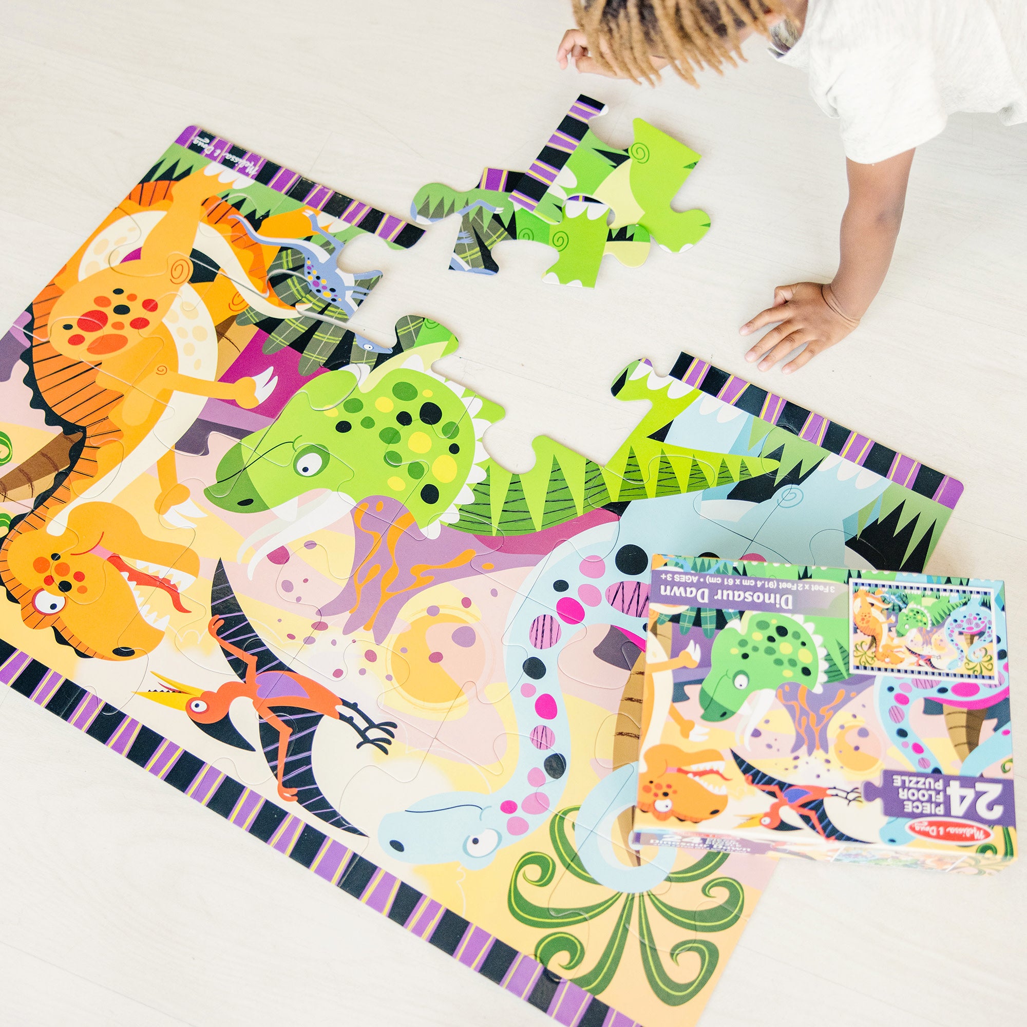 Melissa & Doug Dinosaur Dawn Floor Puzzle - 24 Pieces - Image 5