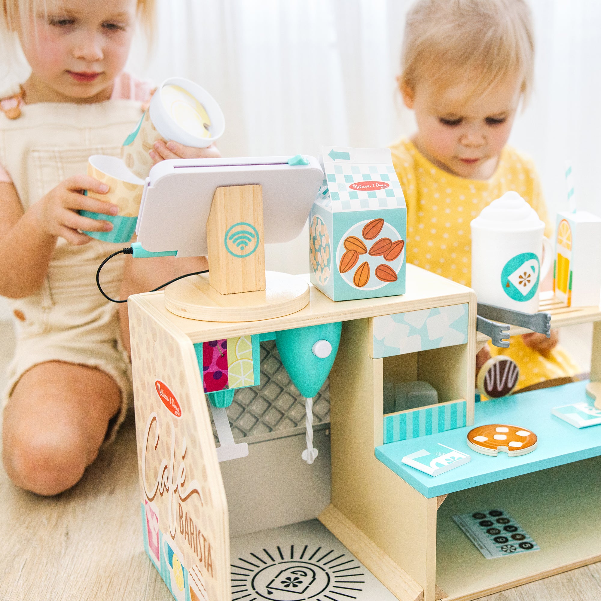 Melissa & Doug Wooden Cafe Barista Coffee Shop - Image 8