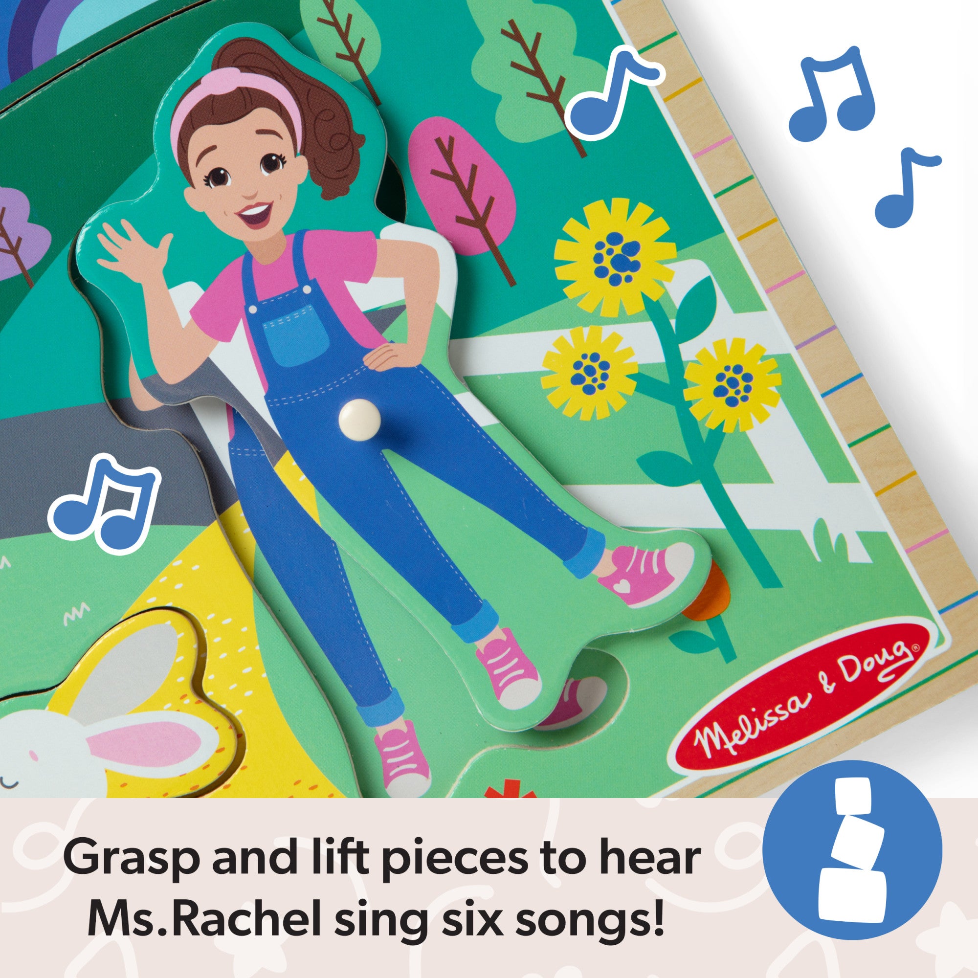 Melissa & Doug Ms. Rachel? Wooden Song Puzzle ?C 6 Pieces - Image 8