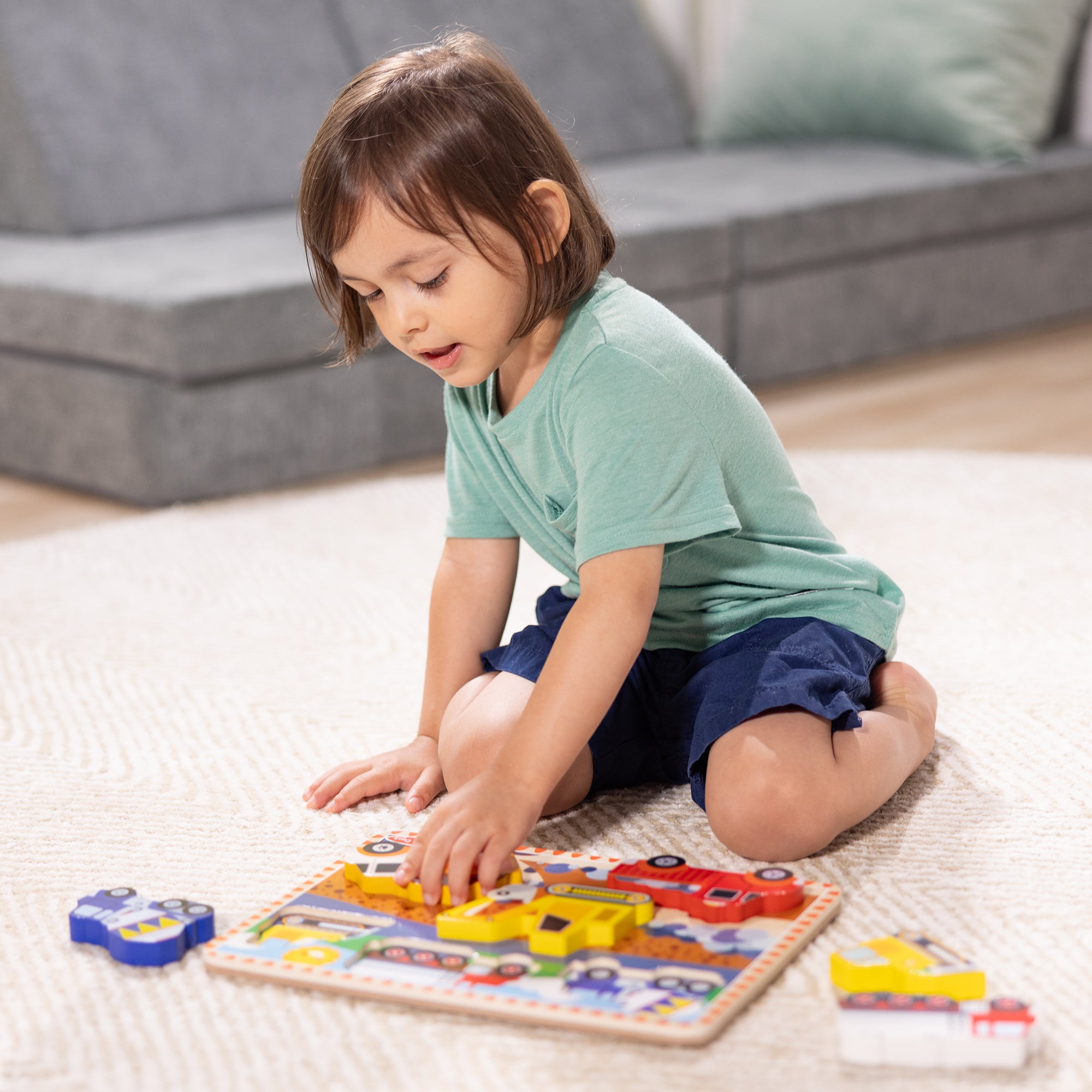 Melissa & Doug Construction Chunky Puzzle - 6 Pieces - Image 5