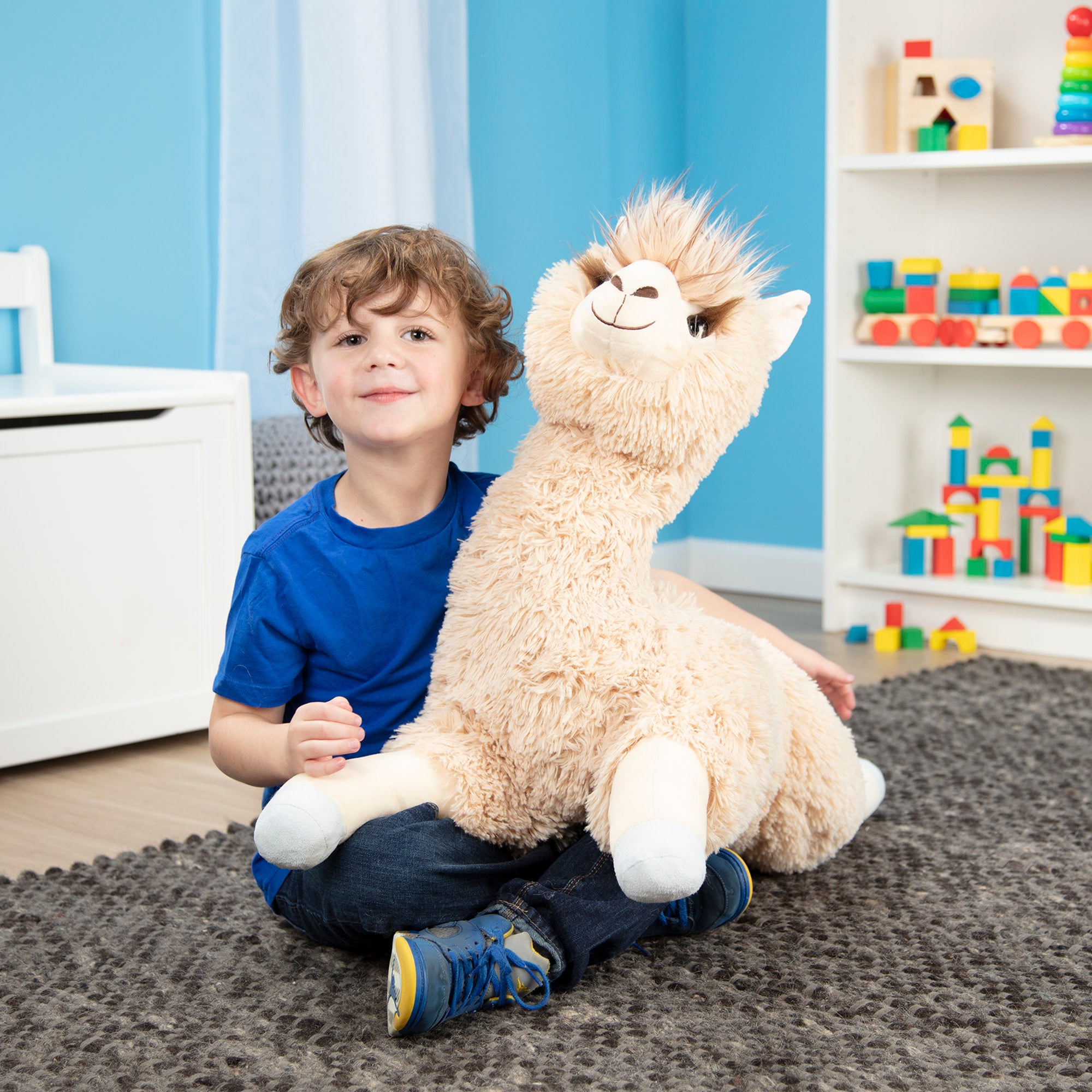 Melissa & Doug Jumbo Llama Stuffed Plush Animal - Image 6