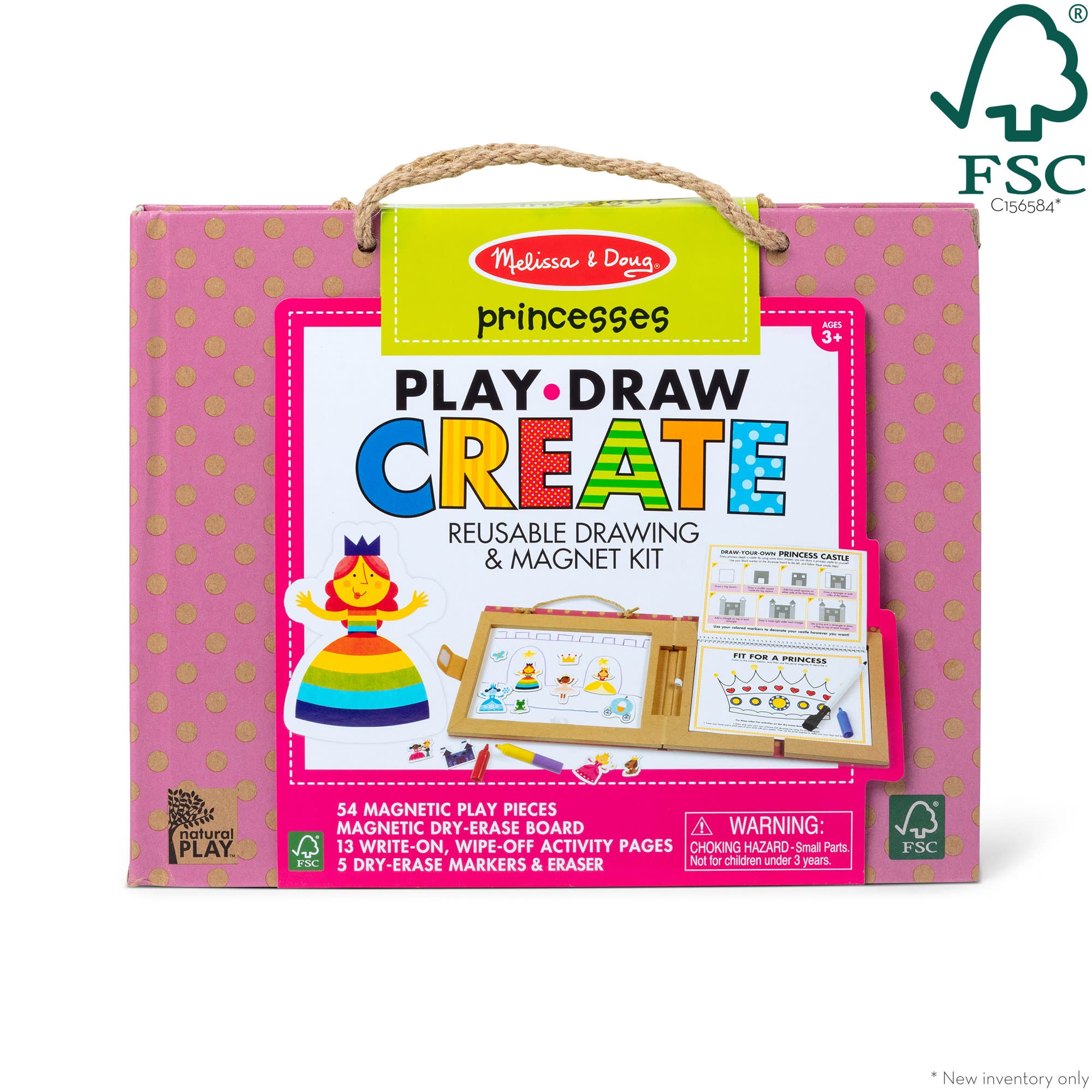 Melissa & Doug Natural Play: Play, Draw, Create Reusable Drawing & Magnet Kit ?C Princesses - Image 3