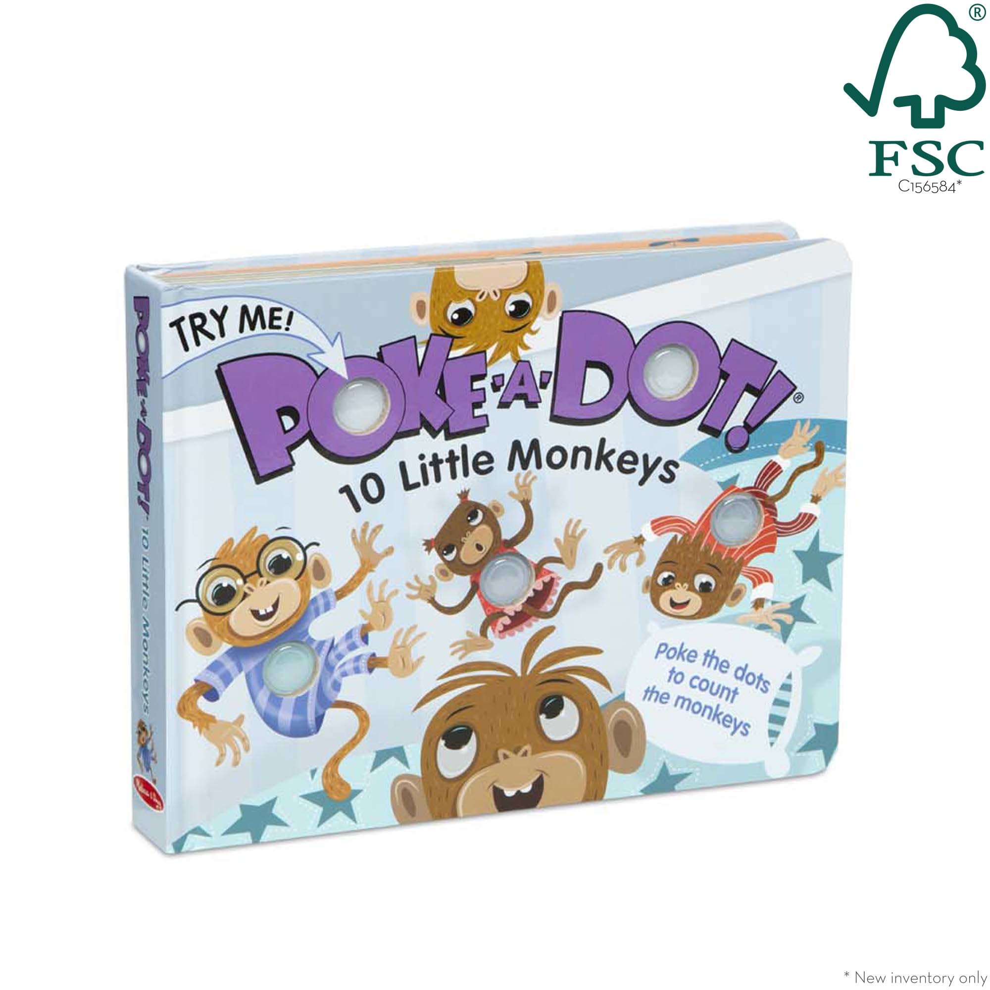Melissa & Doug Poke-a-Dot: 10 Little Monkeys Board Book - Image 3