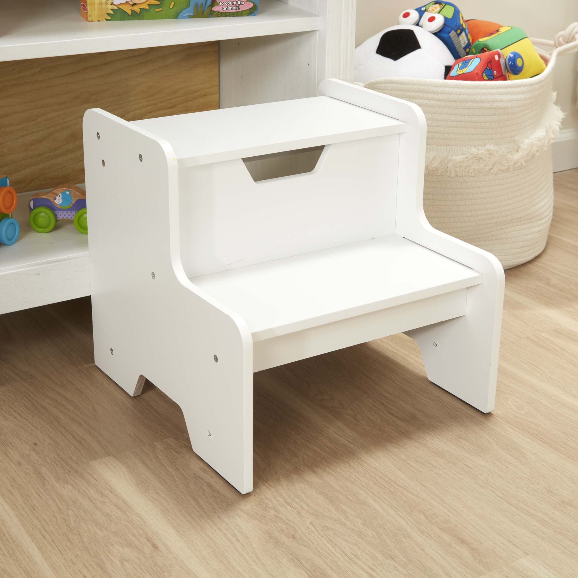 Melissa & Doug Wooden Step Stool - White - Image 9