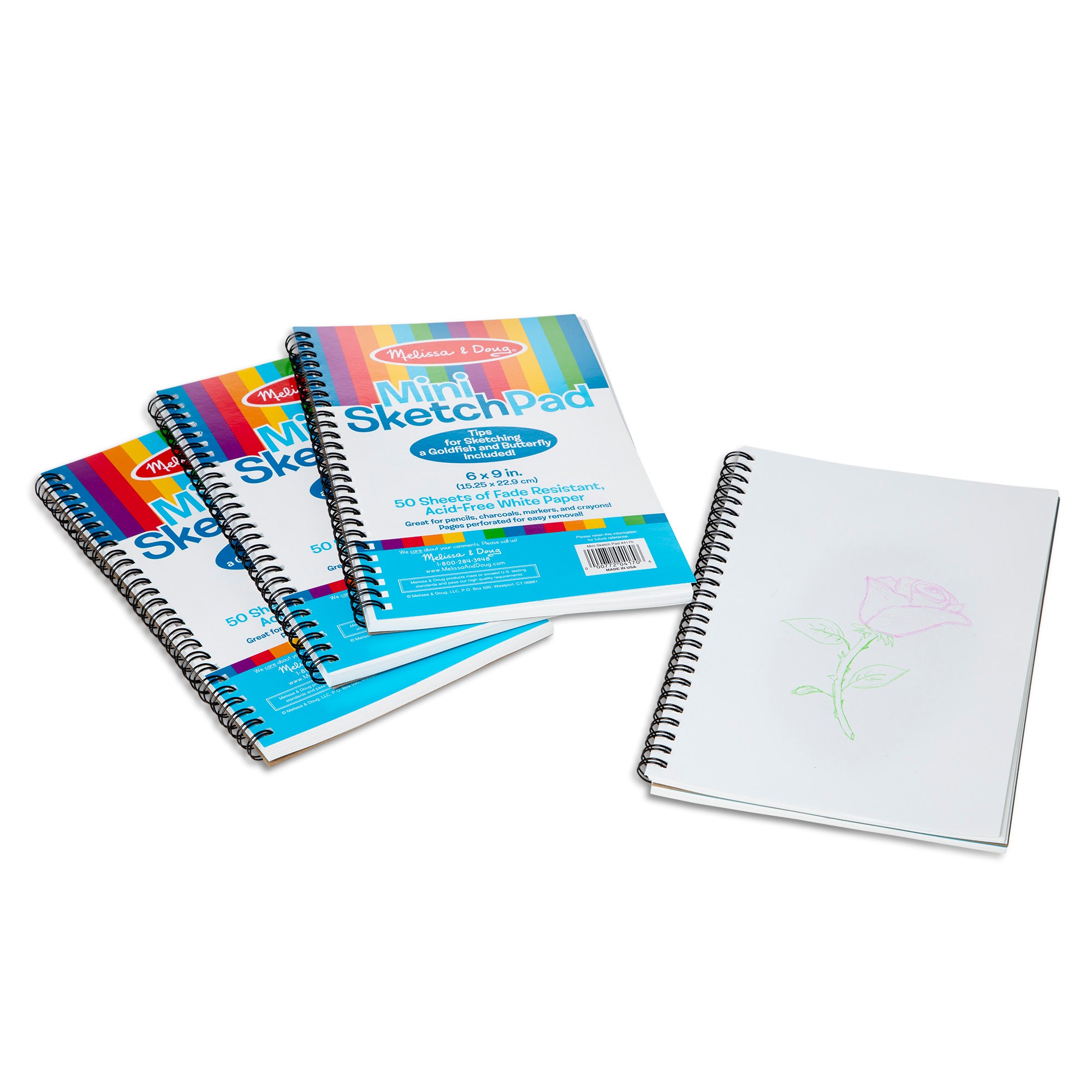 Melissa & Doug Mini Sketch Pad 4-Pack - Image 3