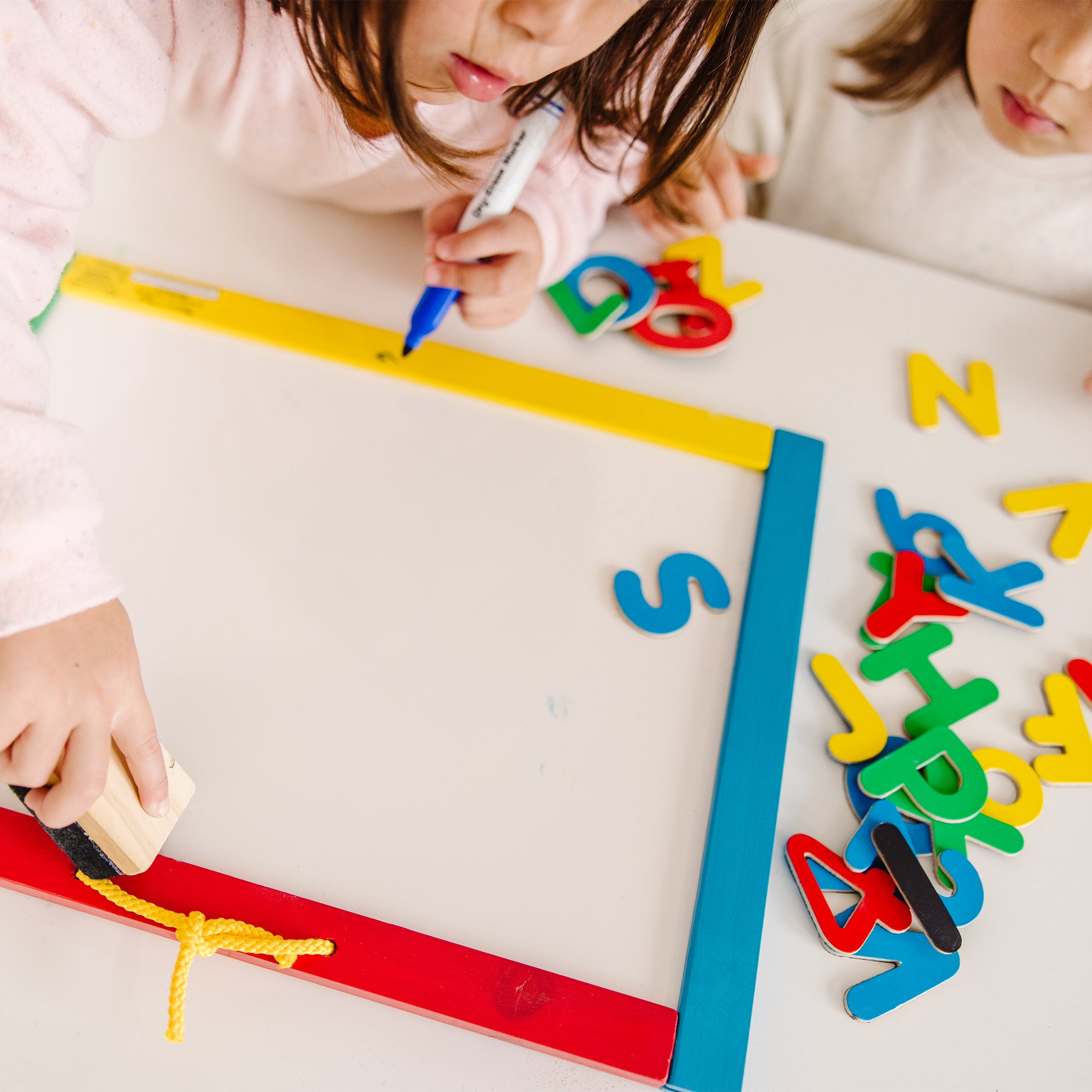 Melissa & Doug Magnetic Chalkboard & Dry-Erase Board (Uppercase) - Image 7