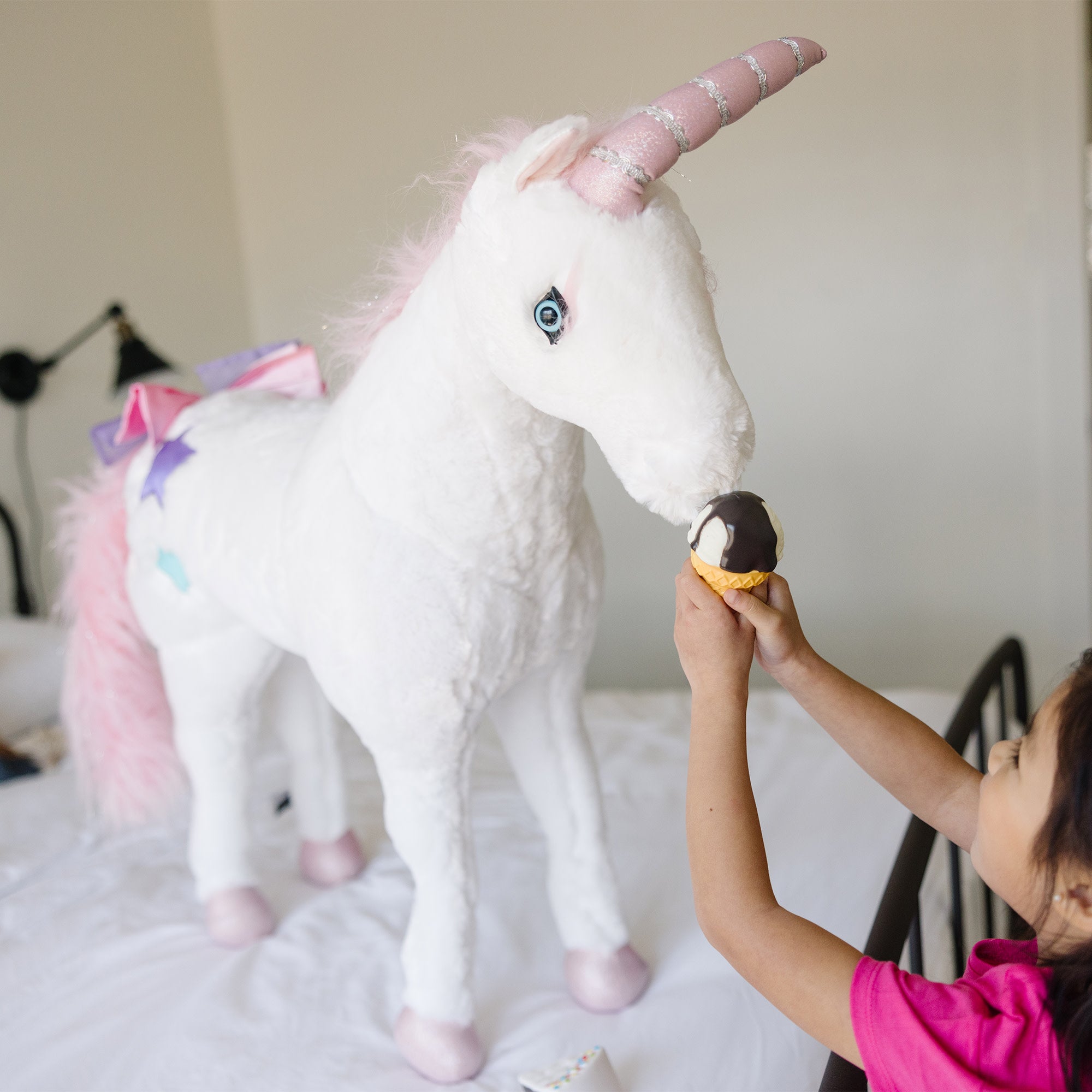 Melissa & Doug Unicorn Lifelike Plush Stuffed Animal - Image 5