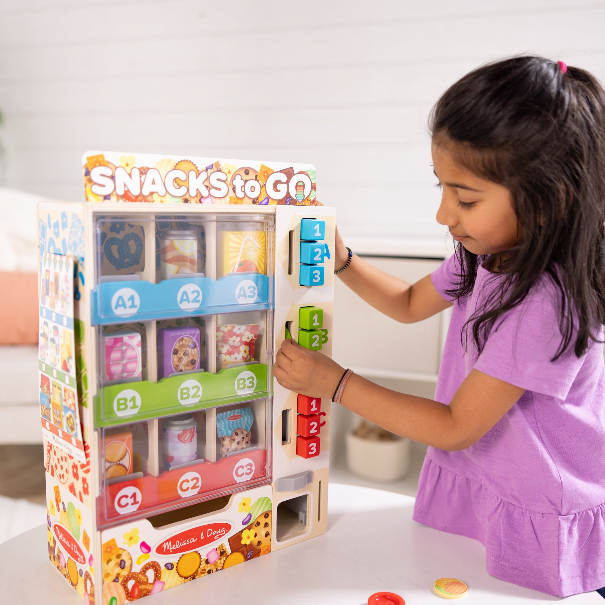 Melissa & Doug Sort, Stock, Select Wooden Vending Machine Play Set - Image 5