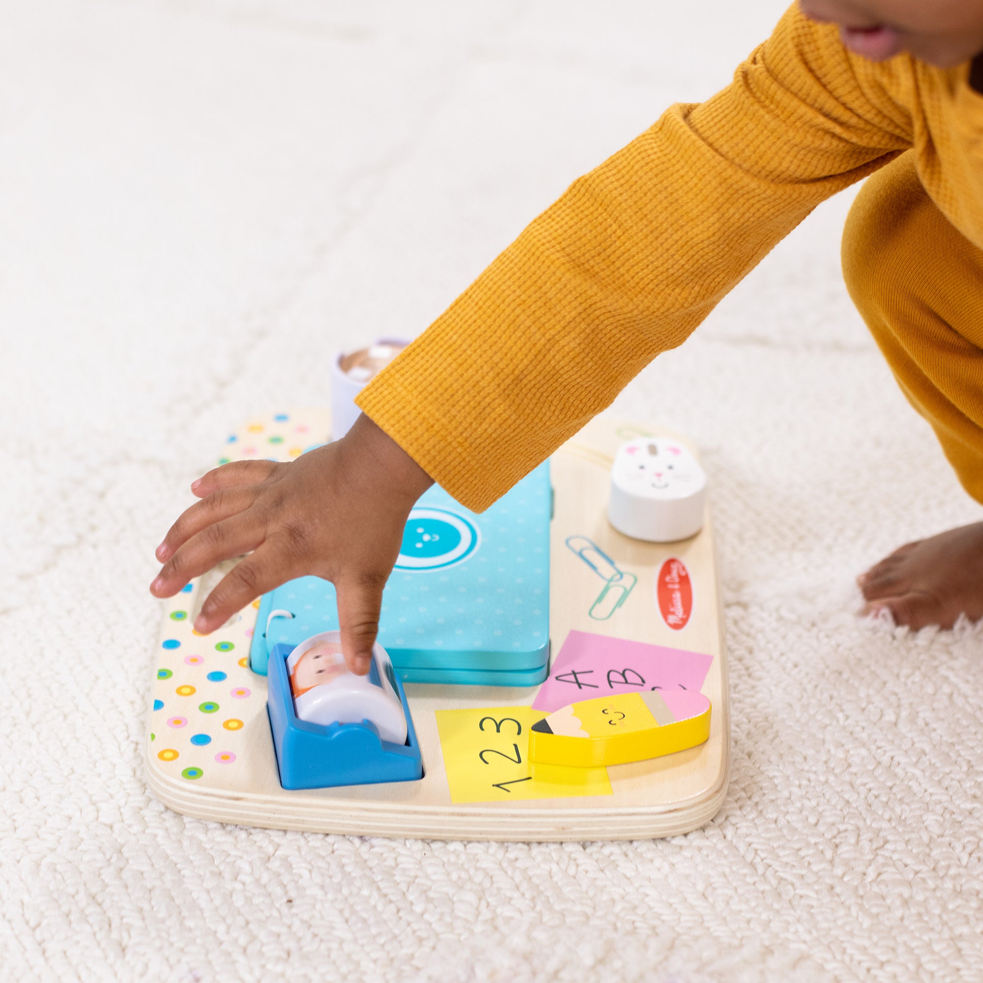 Melissa & Doug Wooden Work & Play Desktop Activity Board - Image 2