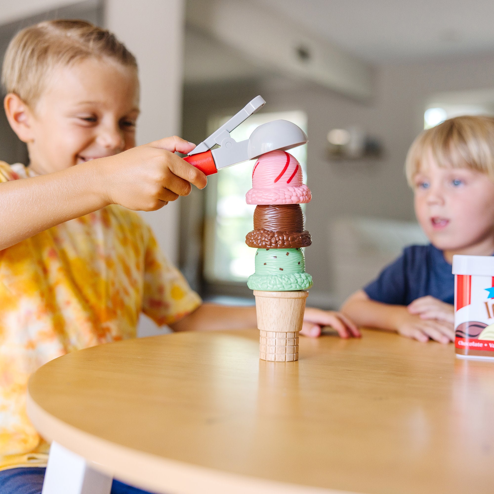 Melissa & Doug Scoop & Stack Ice Cream Cone Magnetic Play Set - Image 6