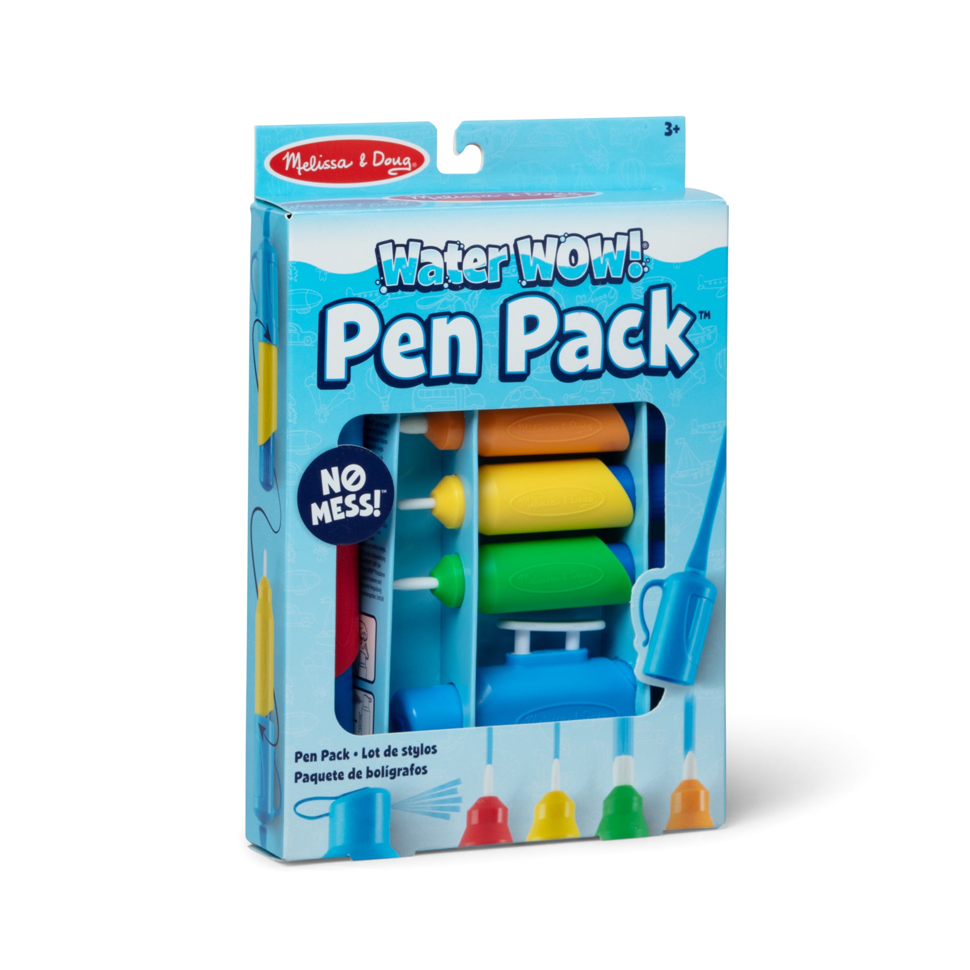 Melissa & Doug Water WOW! Pen Pack (4 Water Pens, Sprayer, Tether Cap) - Image 3