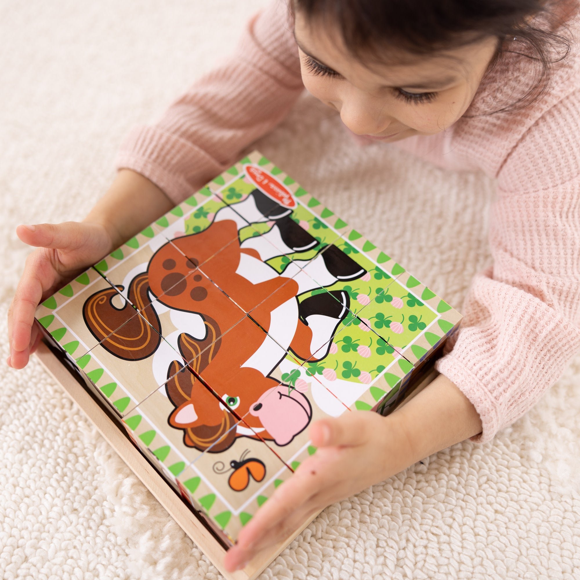 Melissa & Doug Farm Cube Puzzle - 16 Pieces - Image 7