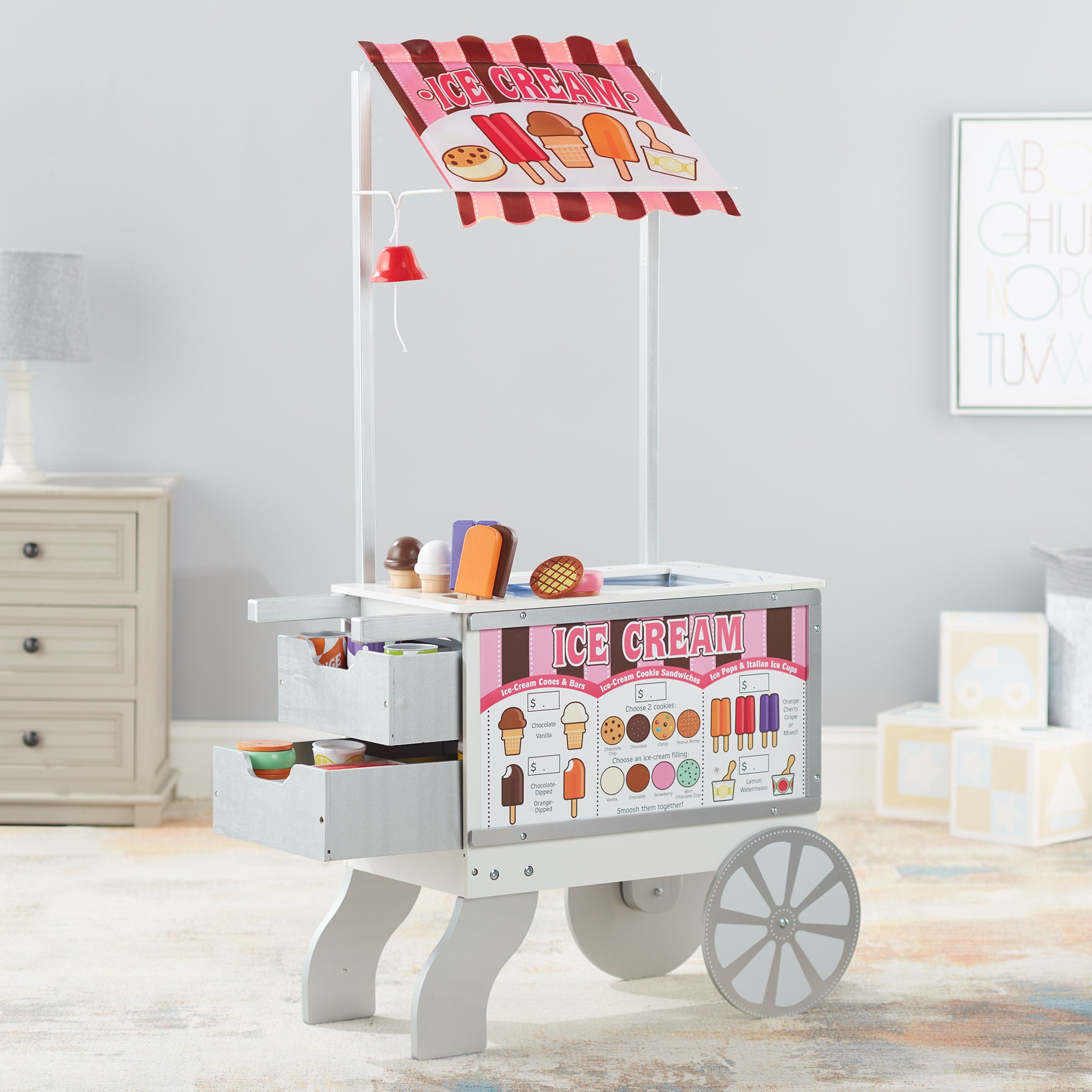 Melissa & Doug Snacks & Sweets Food Cart - Image 9