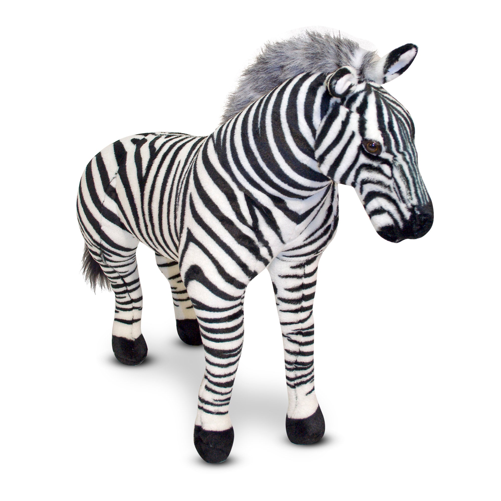Melissa & Doug Zebra Lifelike Plush Stuffed Animal - Image 3