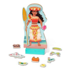 Melissa & Doug Disney Princess Moana Wooden Magnetic Dress-Up Play Set