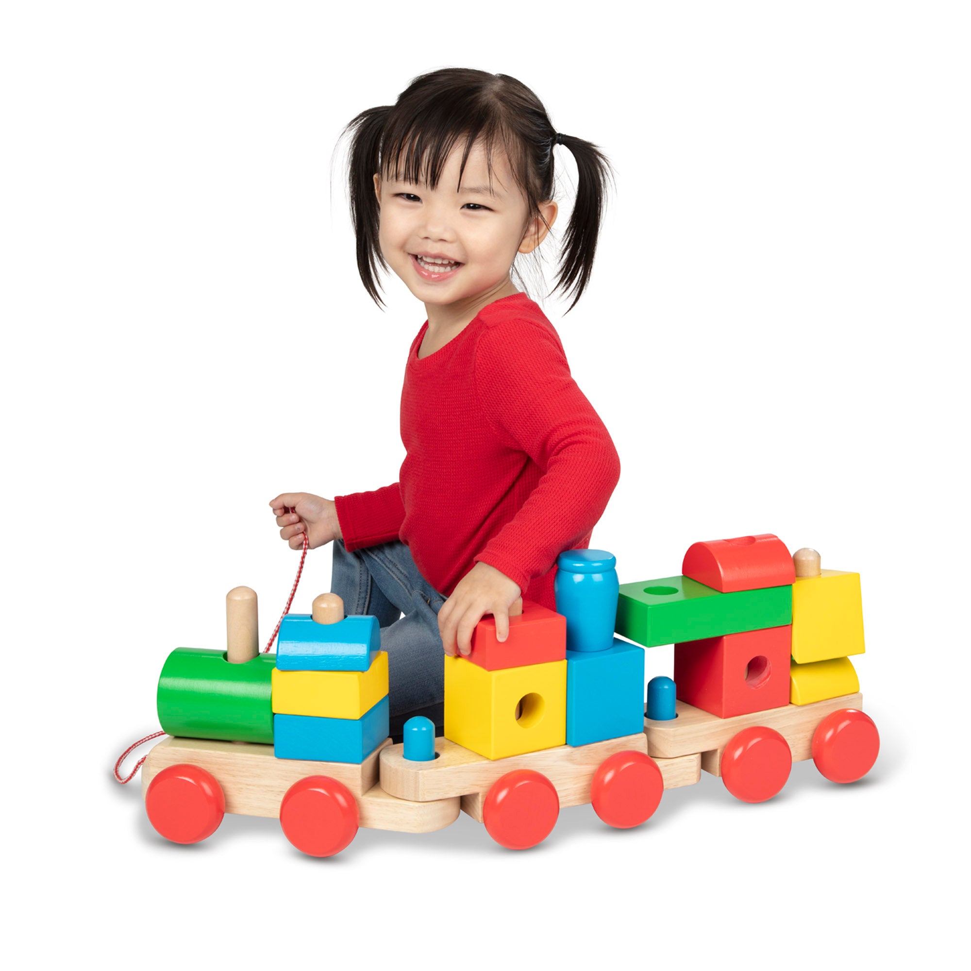 Melissa & Doug Jumbo Wooden Stacking Train ?C Classic - Image 8