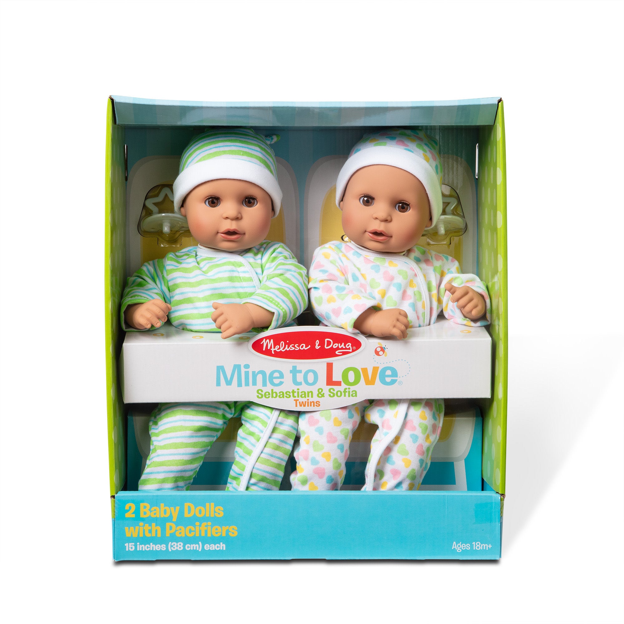 Melissa & Doug Mine to Love Twins Sebastian & Sofia Dolls - Image 3