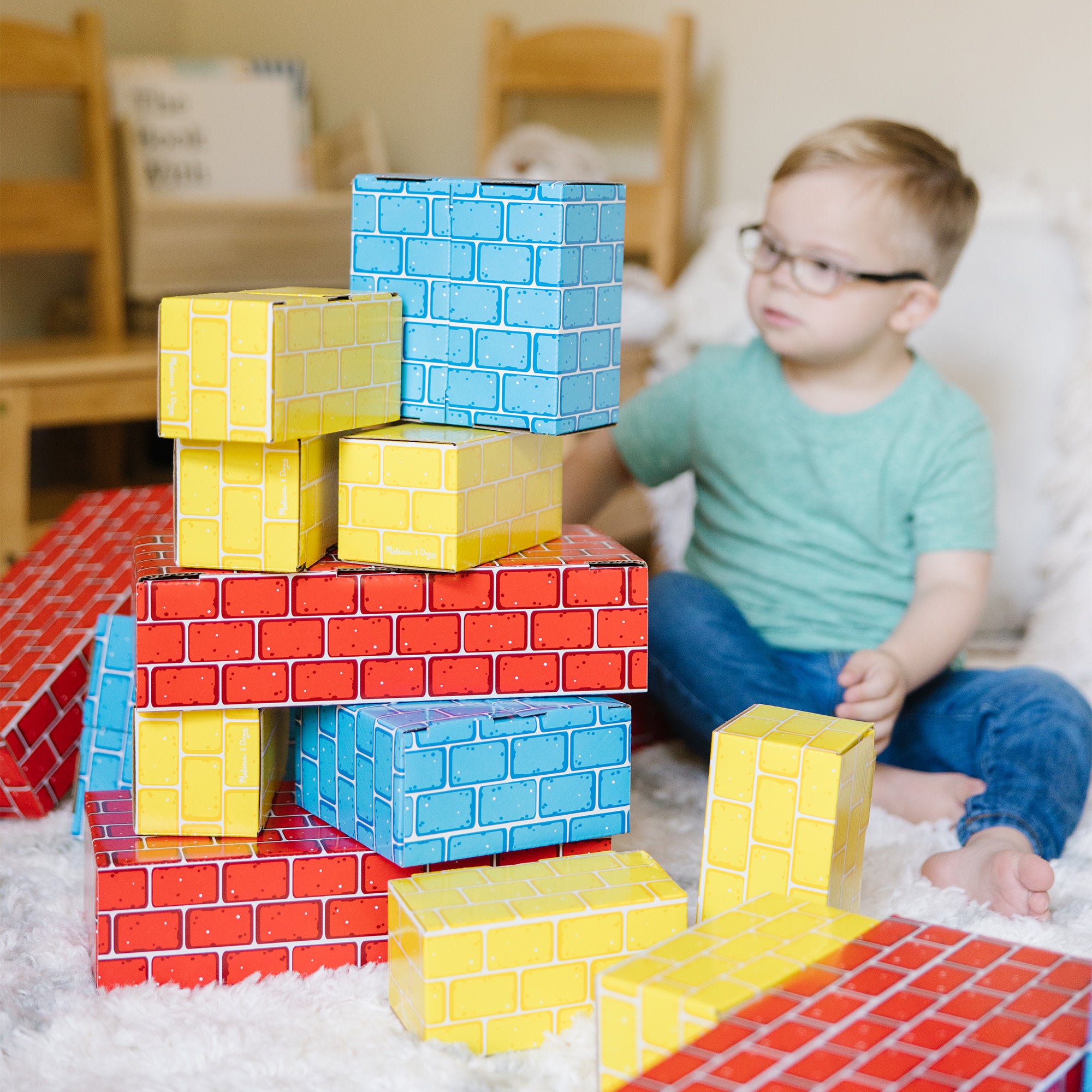 Melissa & Doug Jumbo Cardboard Blocks - 24 Pieces - Image 6